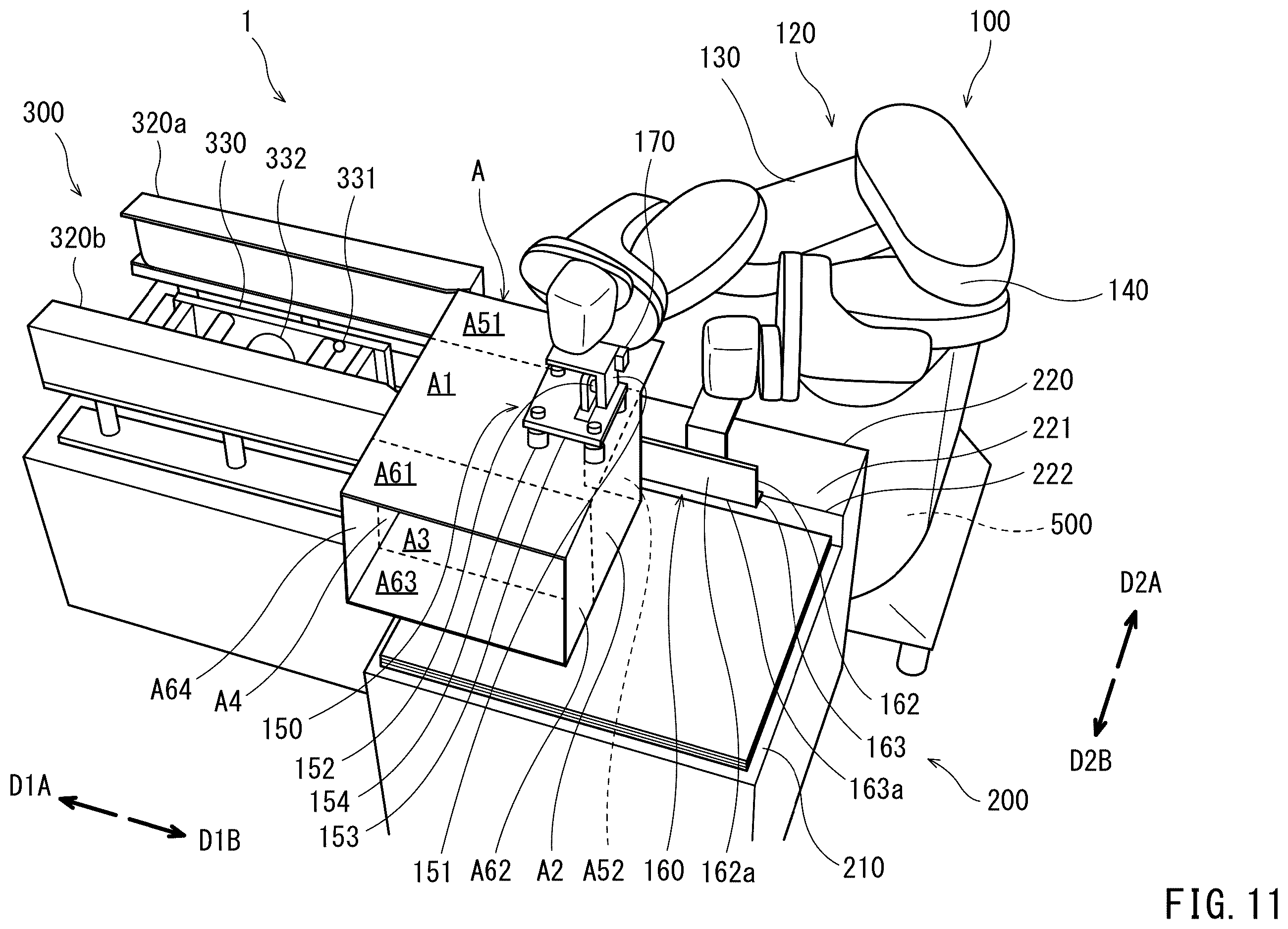 Patent US12128556 Figure 11 – Robot system