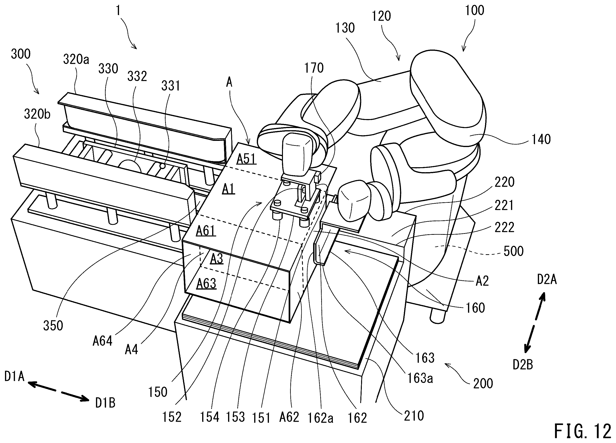 Patent US12128556 Figure 12 – Robot system