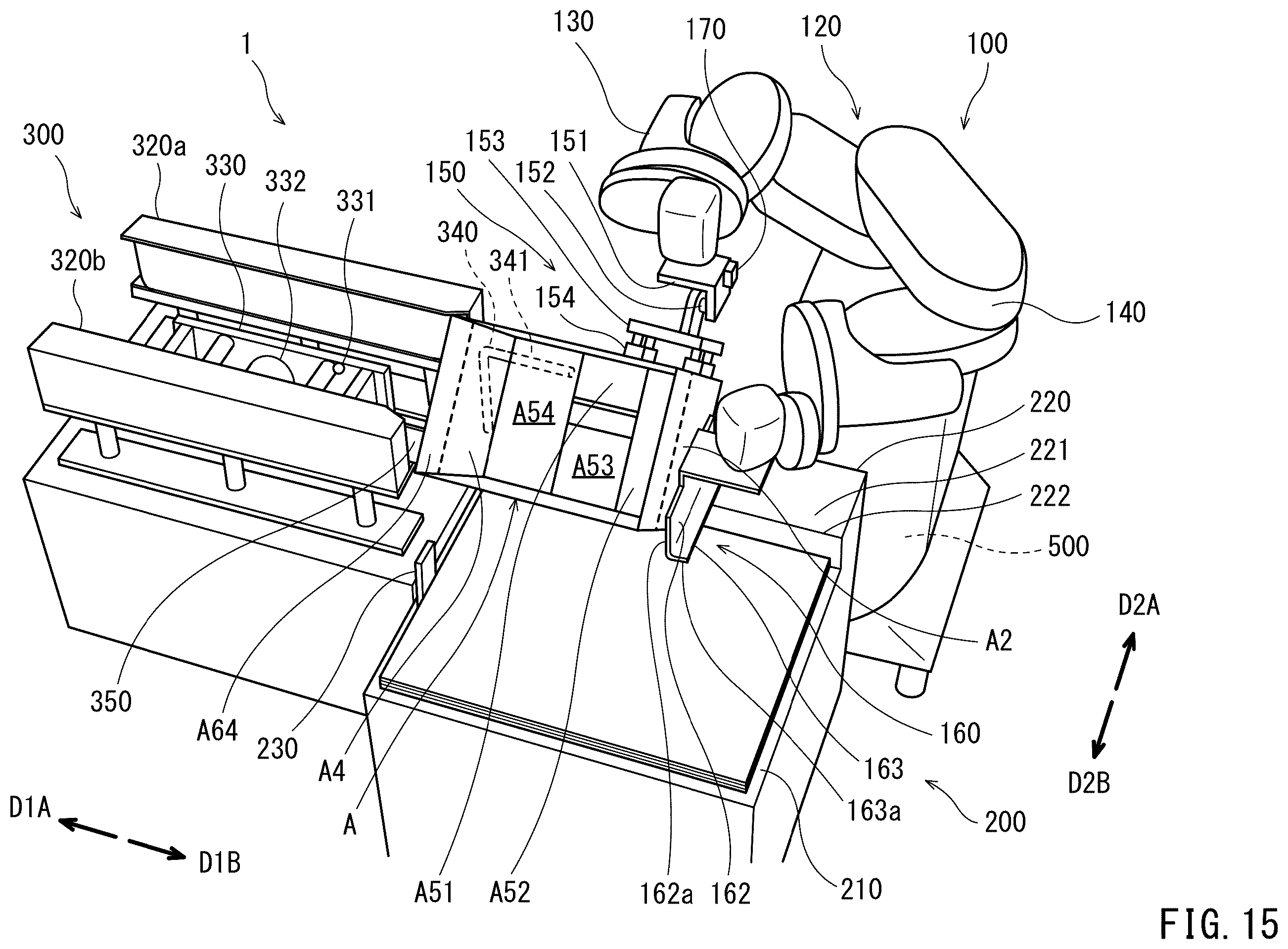 Patent US12128556 Figure 15 – Robot system
