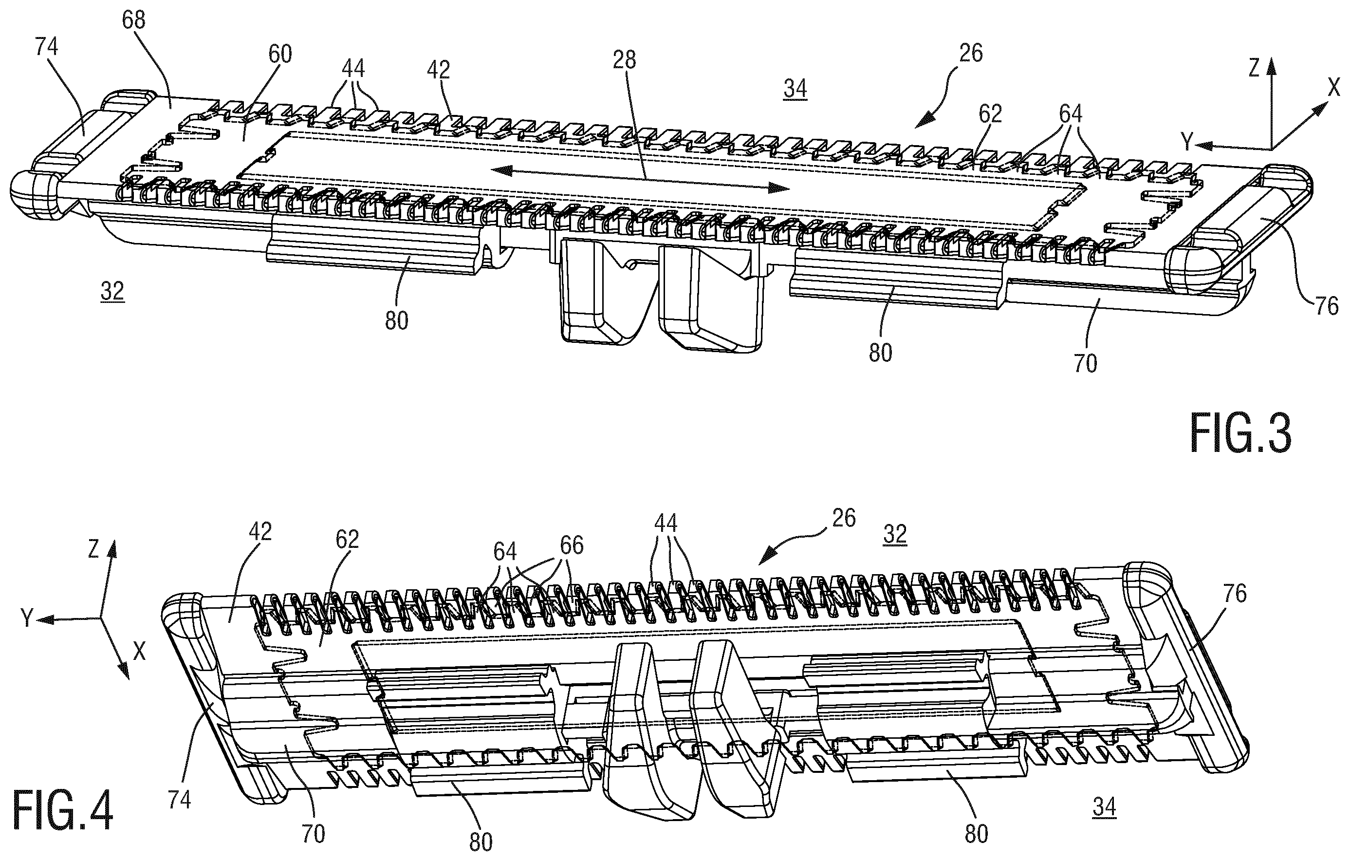 Patent US12128574 Figure 3 – Stationary blade, blade set, and manufacturing method