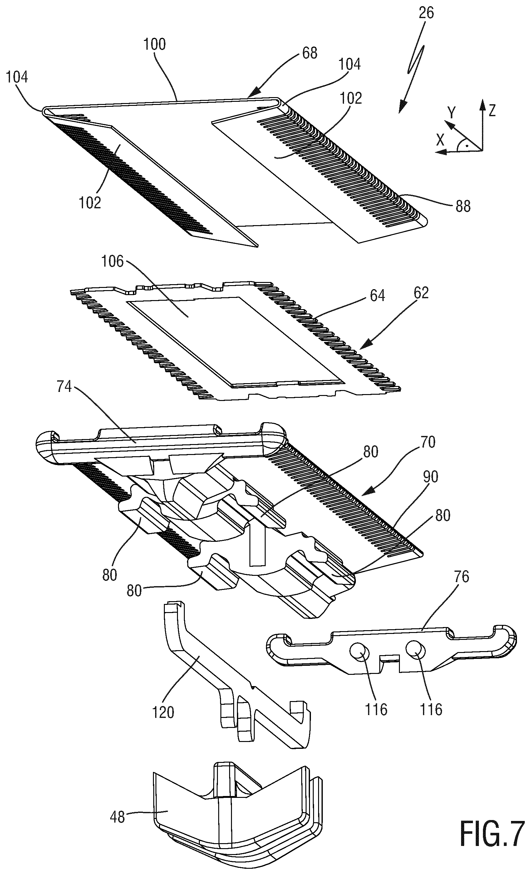 Patent US12128574 Figure 6 – Stationary blade, blade set, and manufacturing method