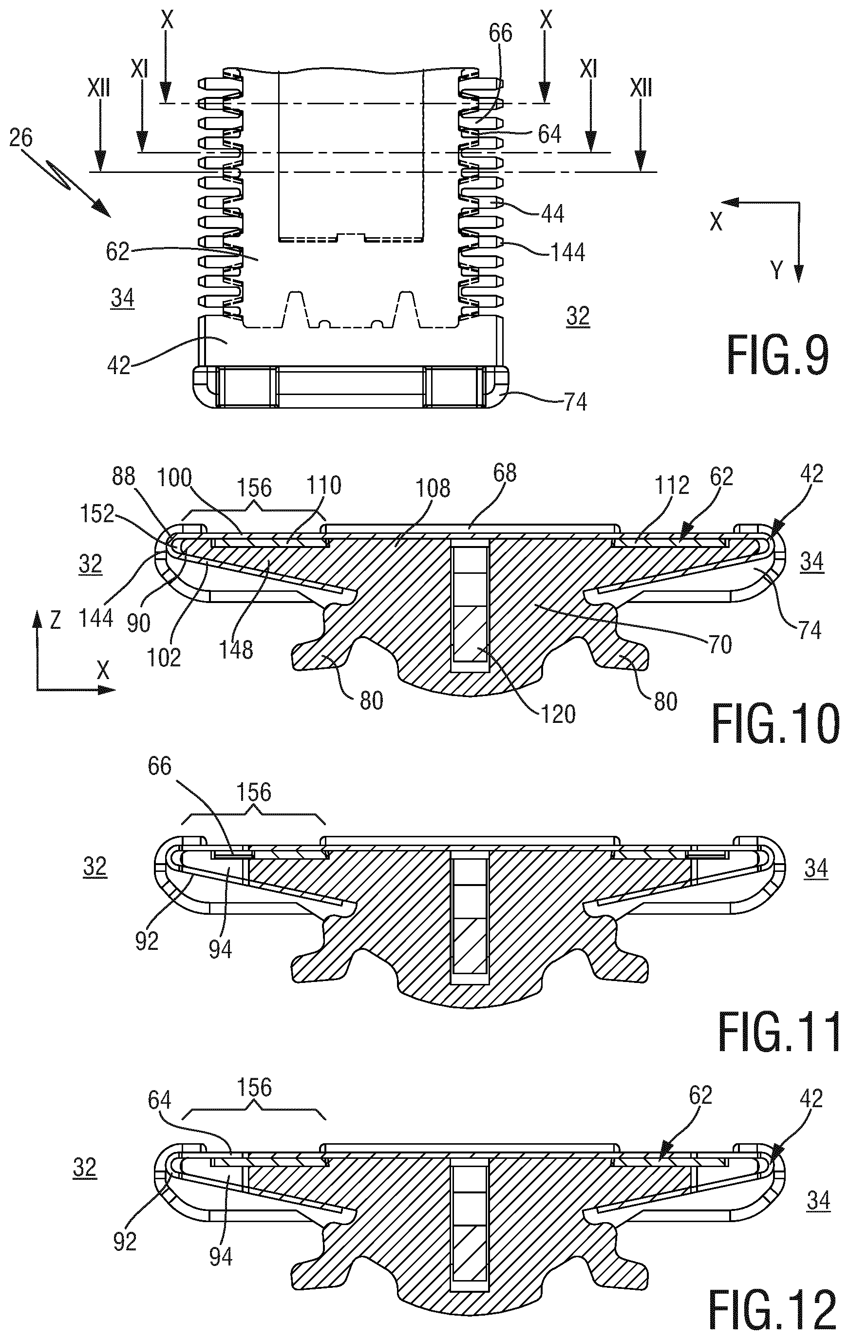 Patent US12128574 Figure 8 – Stationary blade, blade set, and manufacturing method