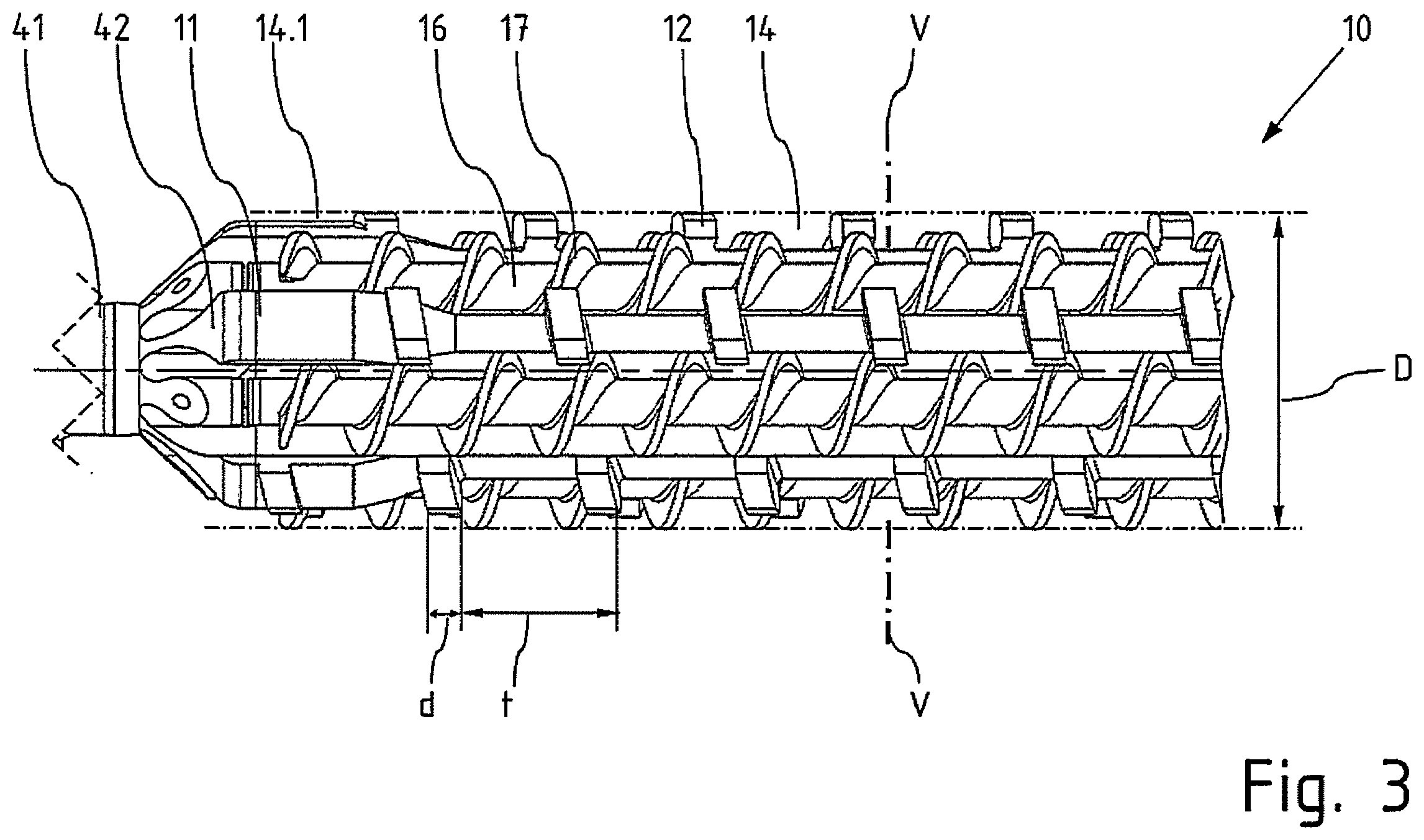 Patent US12128599 Figure 3 – Degassing extruder having a multi-screw unit and method for degassing polymer melts therewith