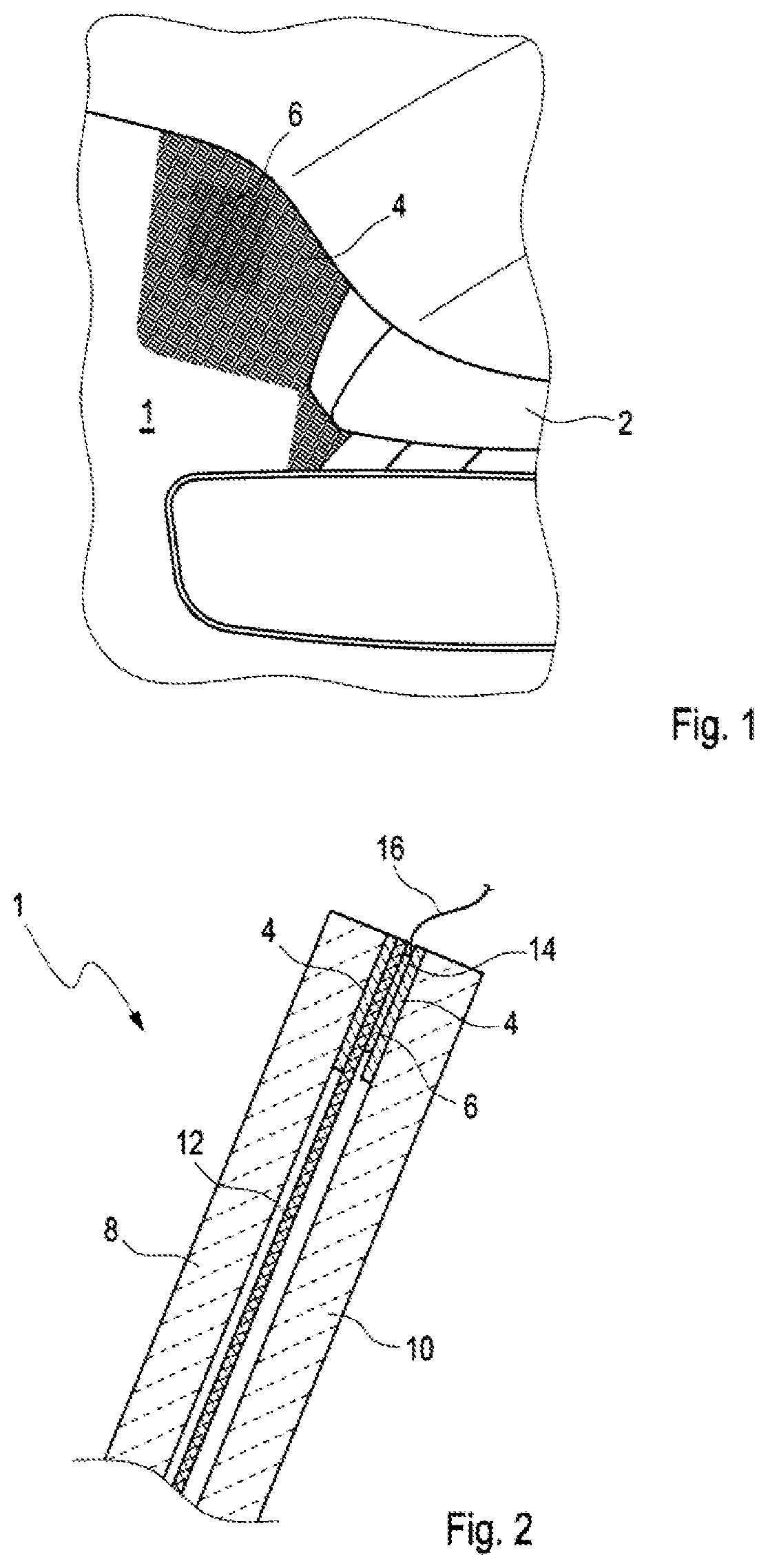 Patent US12128649 — Laminated glass pane for a vehicle — Figure 1