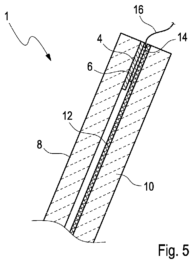 Patent US12128649 Figure 3 – Laminated glass pane for a vehicle