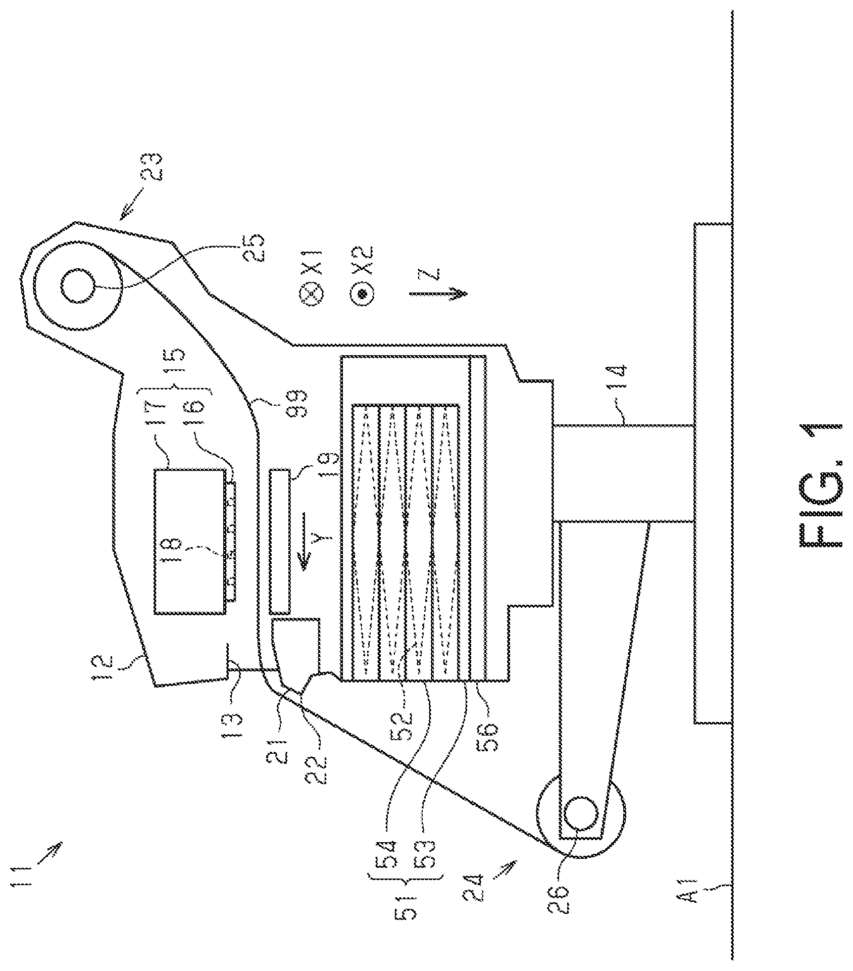 Patent US12128688 Figure 1 – Recording device