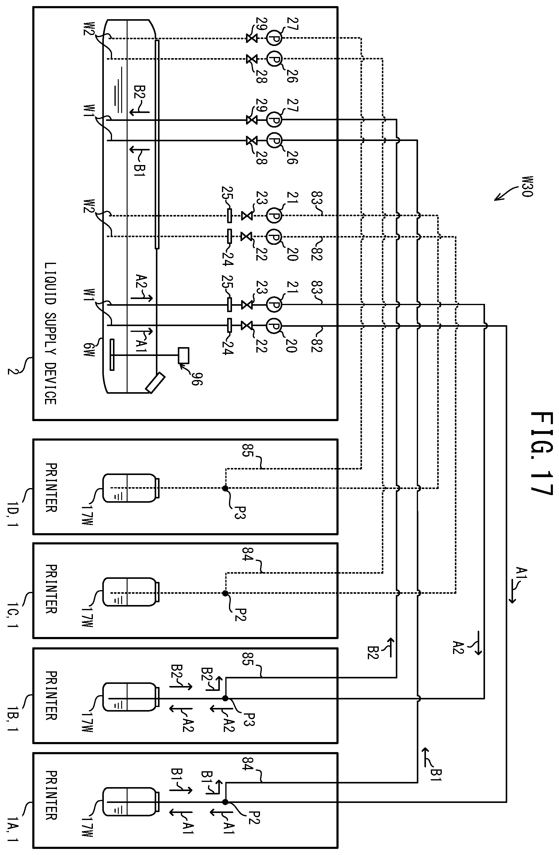 Patent US12128690 Figure 17 – Liquid supply system, control method, non-transitory computer-readable medium storing computer-readable instructions, and liquid supply device