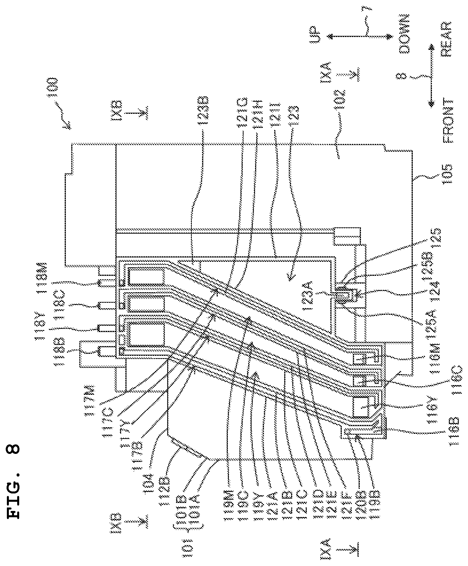 Patent US12128693 Figure 8 – Liquid discharge apparatus