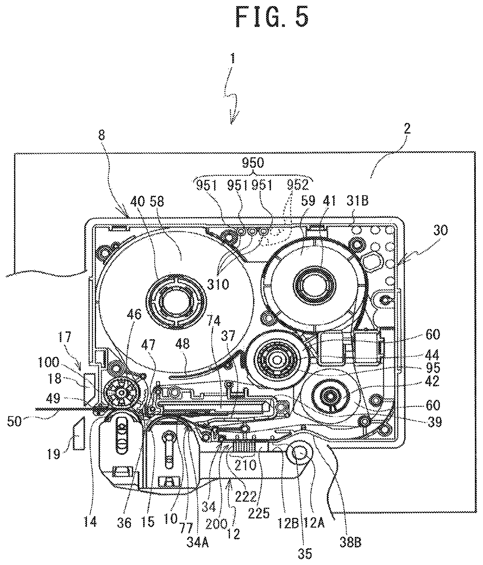 Patent US12128697 Figure 5 – Tape cassette