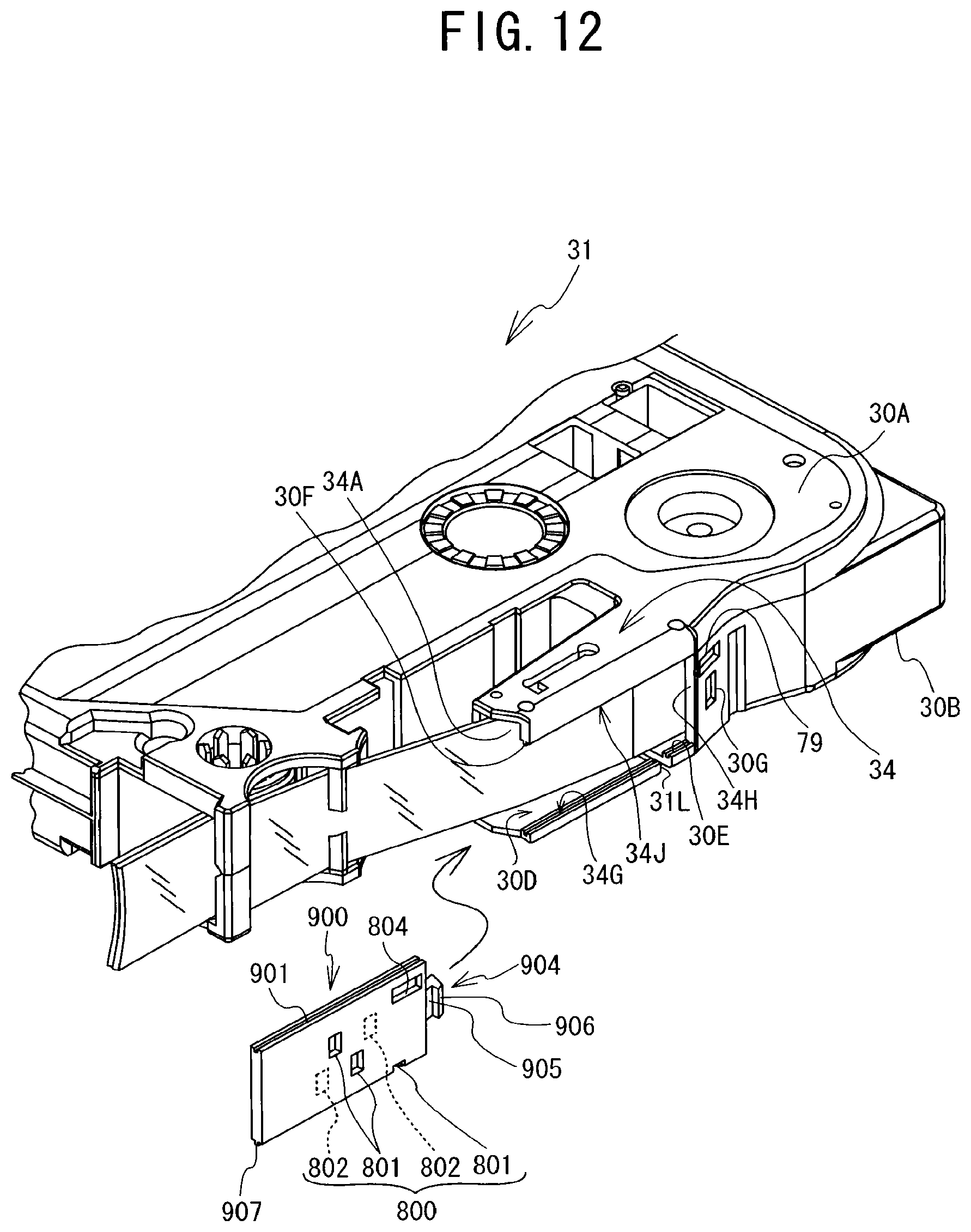 Patent US12128697 Figure 12 – Tape cassette