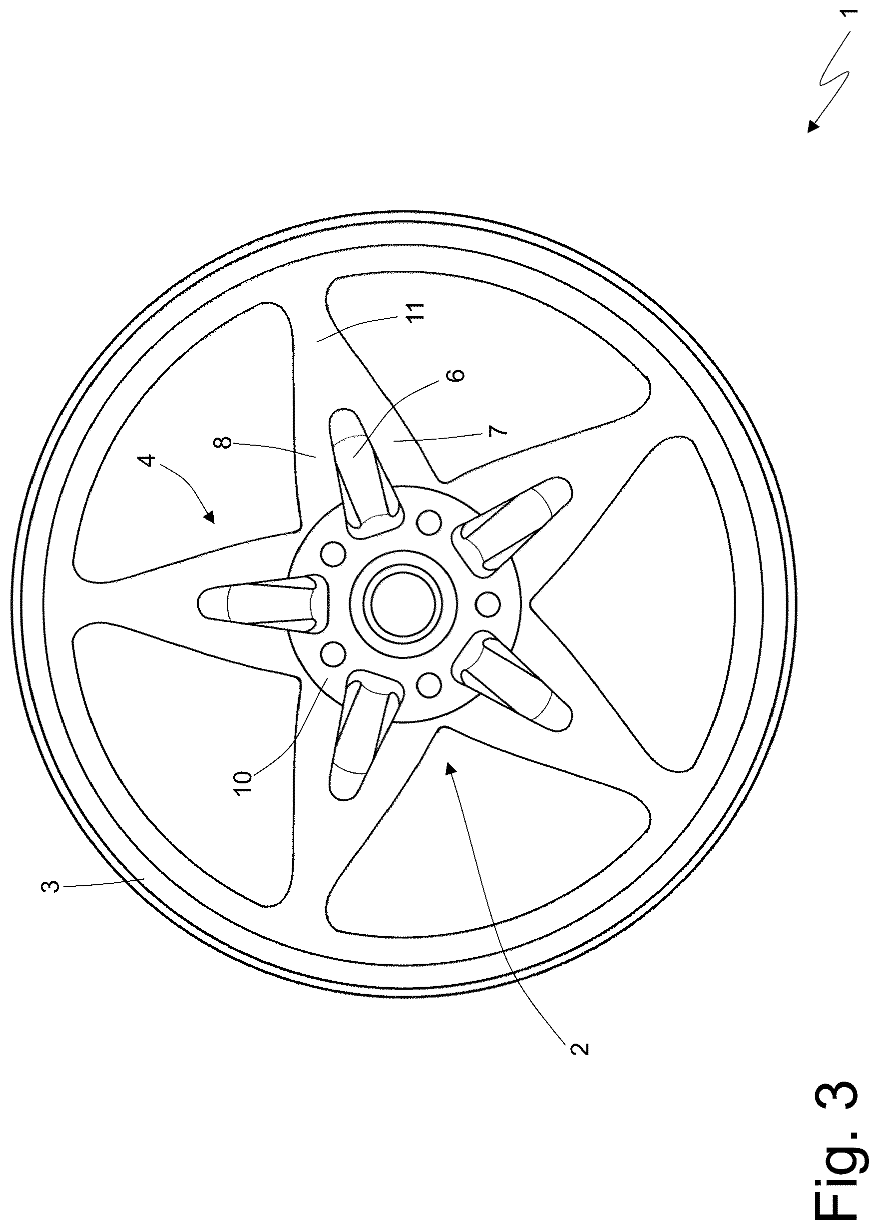 Patent US12128707 Figure 3 – Wheel of a vehicle