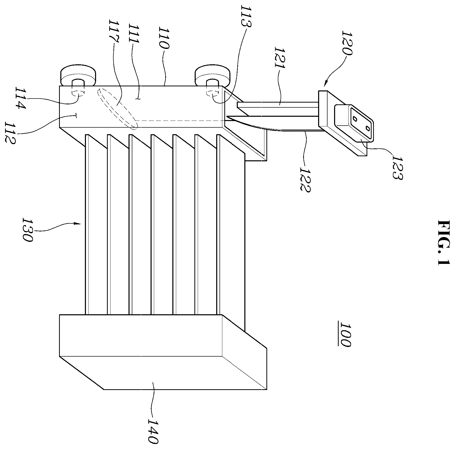Patent US12128732 Figure 1 – Refrigerant-heating device and heat pump system including the same