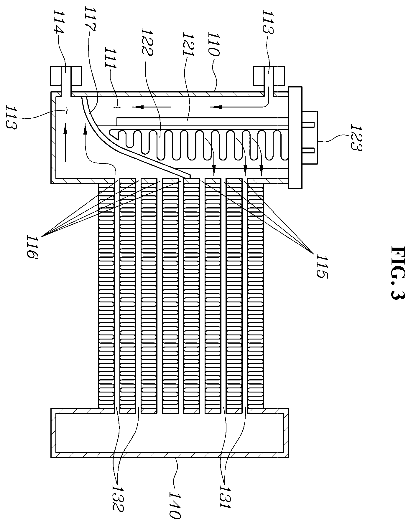 Patent US12128732 Figure 3 – Refrigerant-heating device and heat pump system including the same