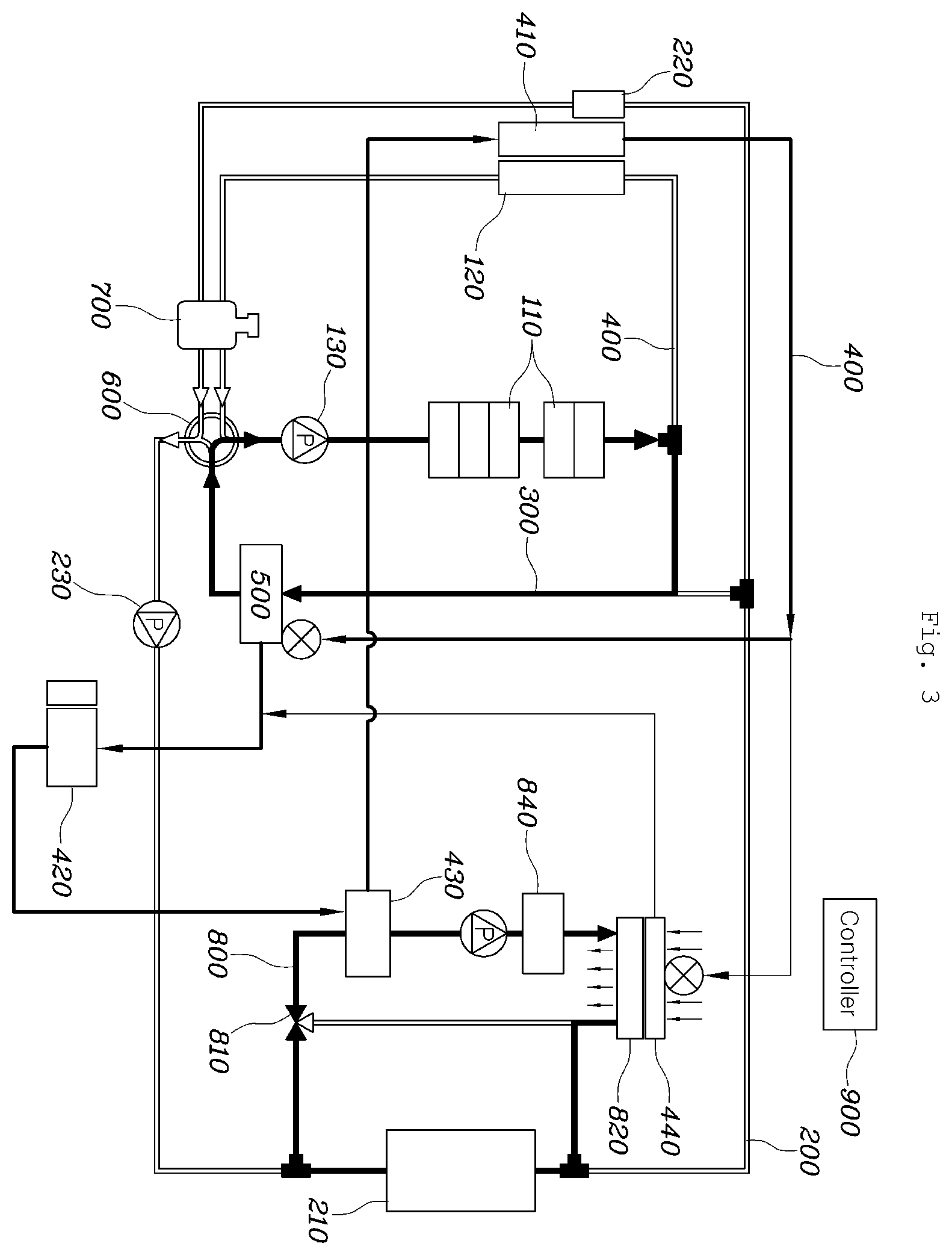 Patent US12128733 Figure 3 – Integrated thermal management circuit for vehicle