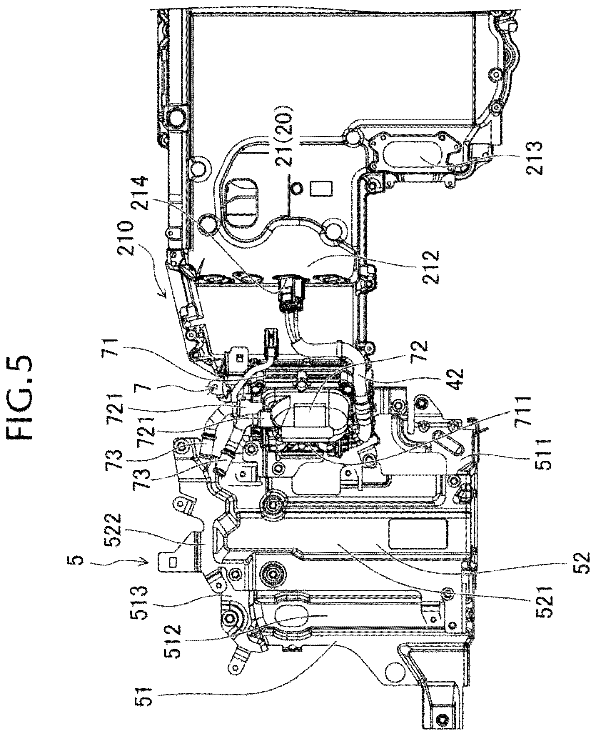 Patent US12128753 Figure 5 – Lower structure for hybrid automobile