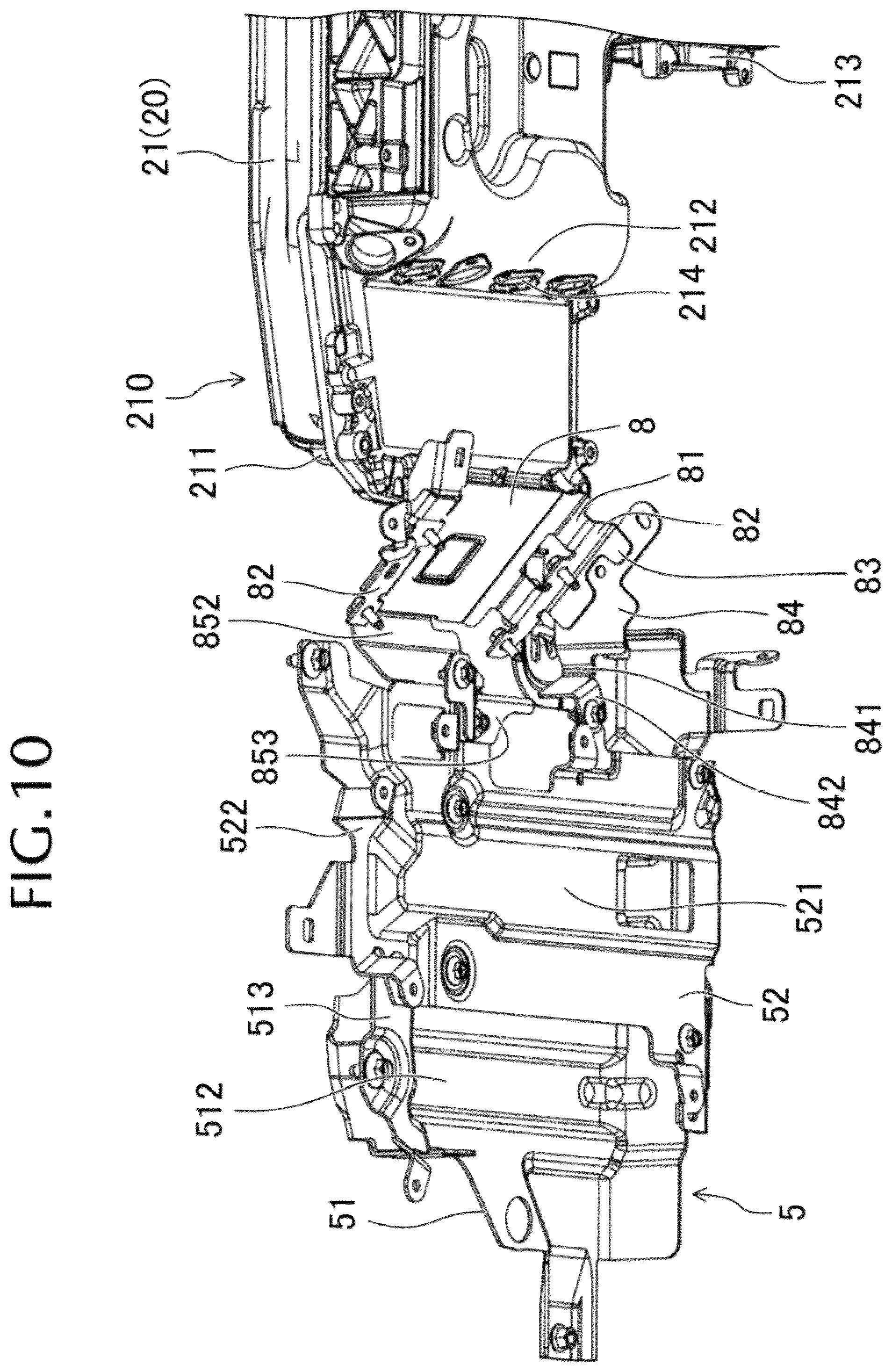 Patent US12128753 Figure 10 – Lower structure for hybrid automobile