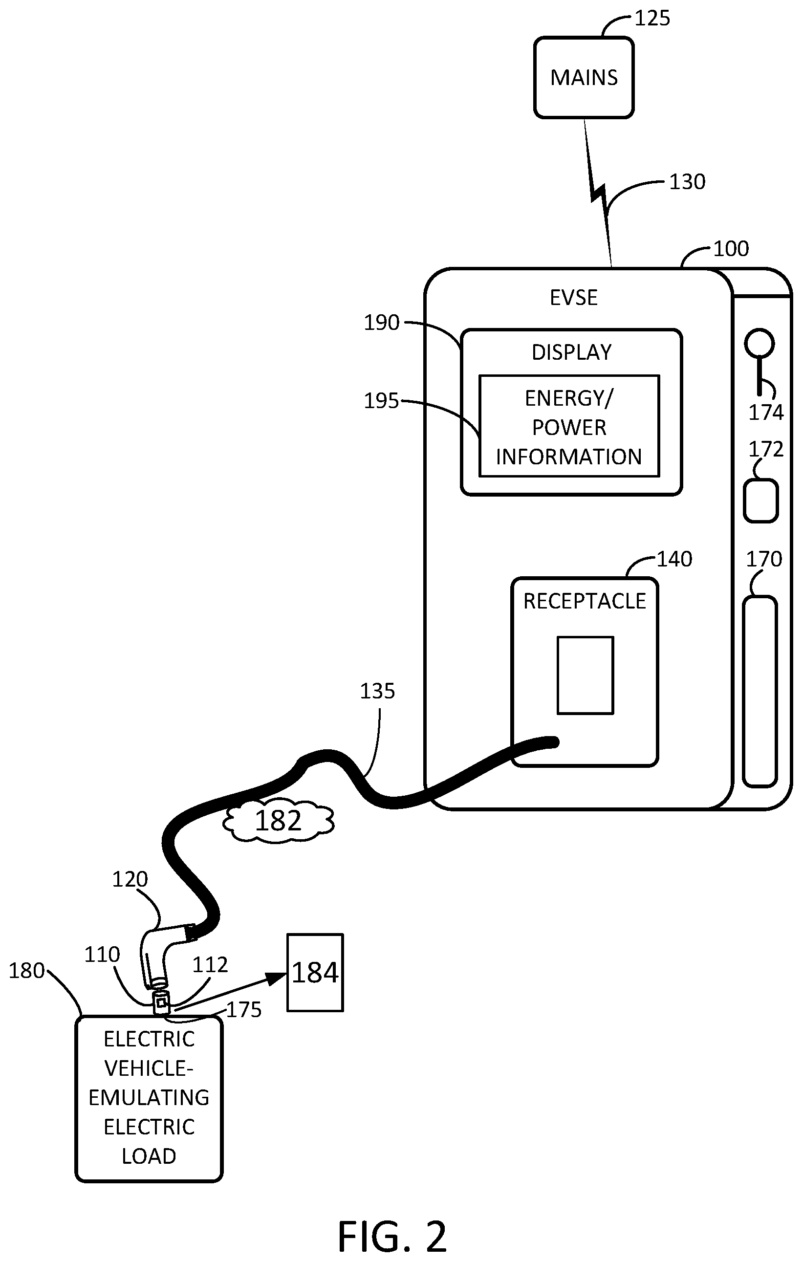 Patent US12128786 Figure 2 – Inline electric vehicle supply equipment (EVSE) electric metering device, system, and method