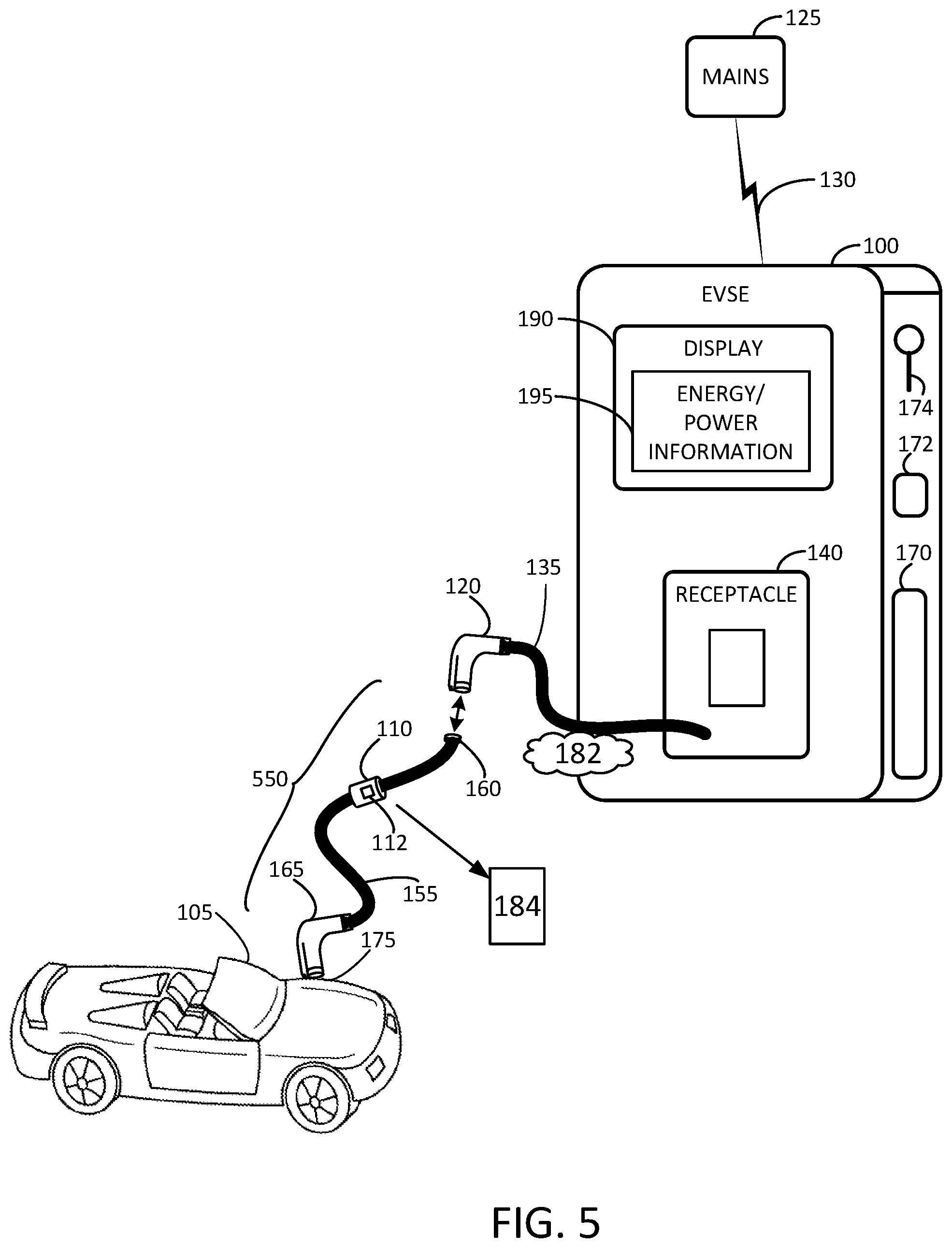 Patent US12128786 Figure 5 – Inline electric vehicle supply equipment (EVSE) electric metering device, system, and method