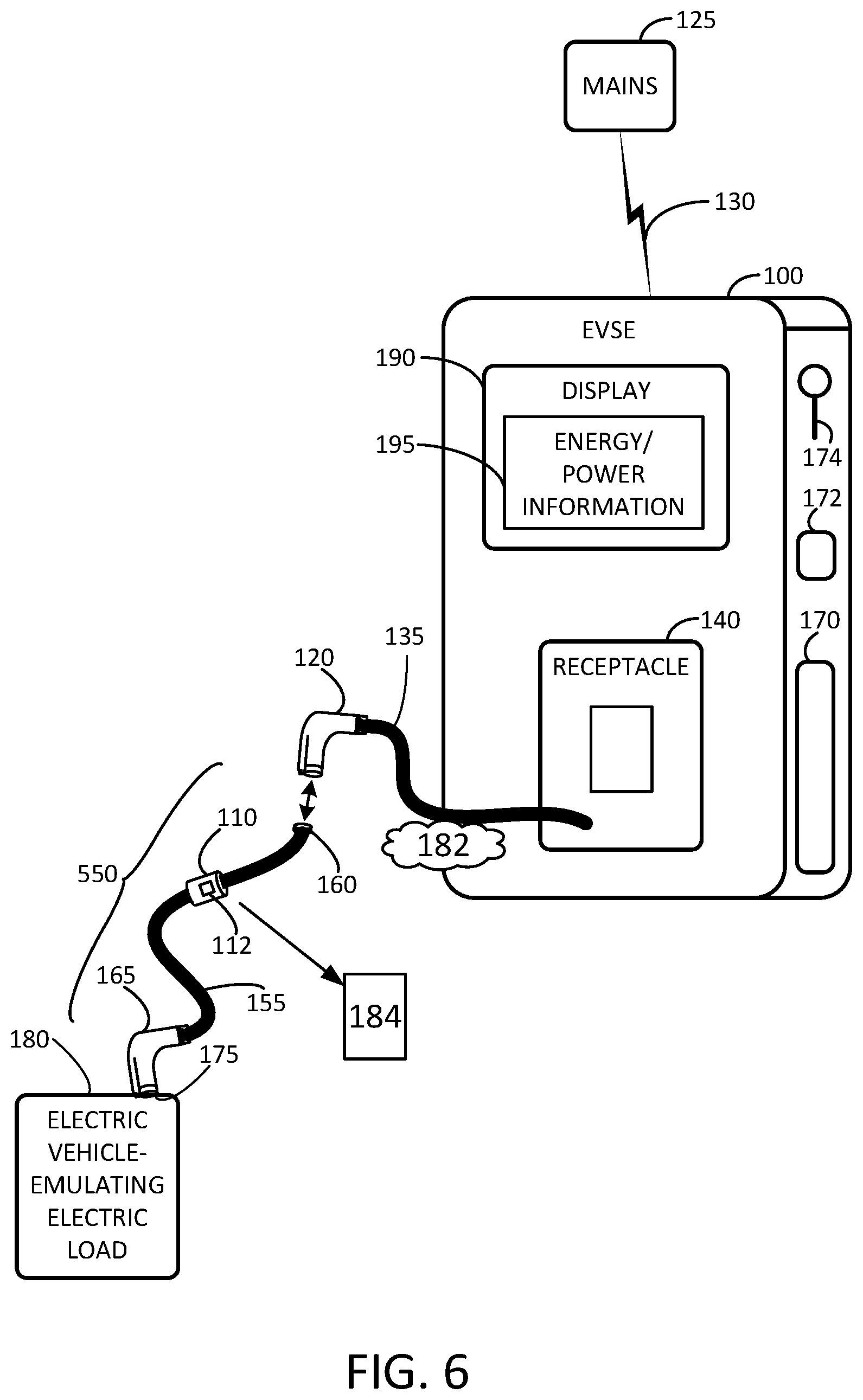 Patent US12128786 Figure 6 – Inline electric vehicle supply equipment (EVSE) electric metering device, system, and method
