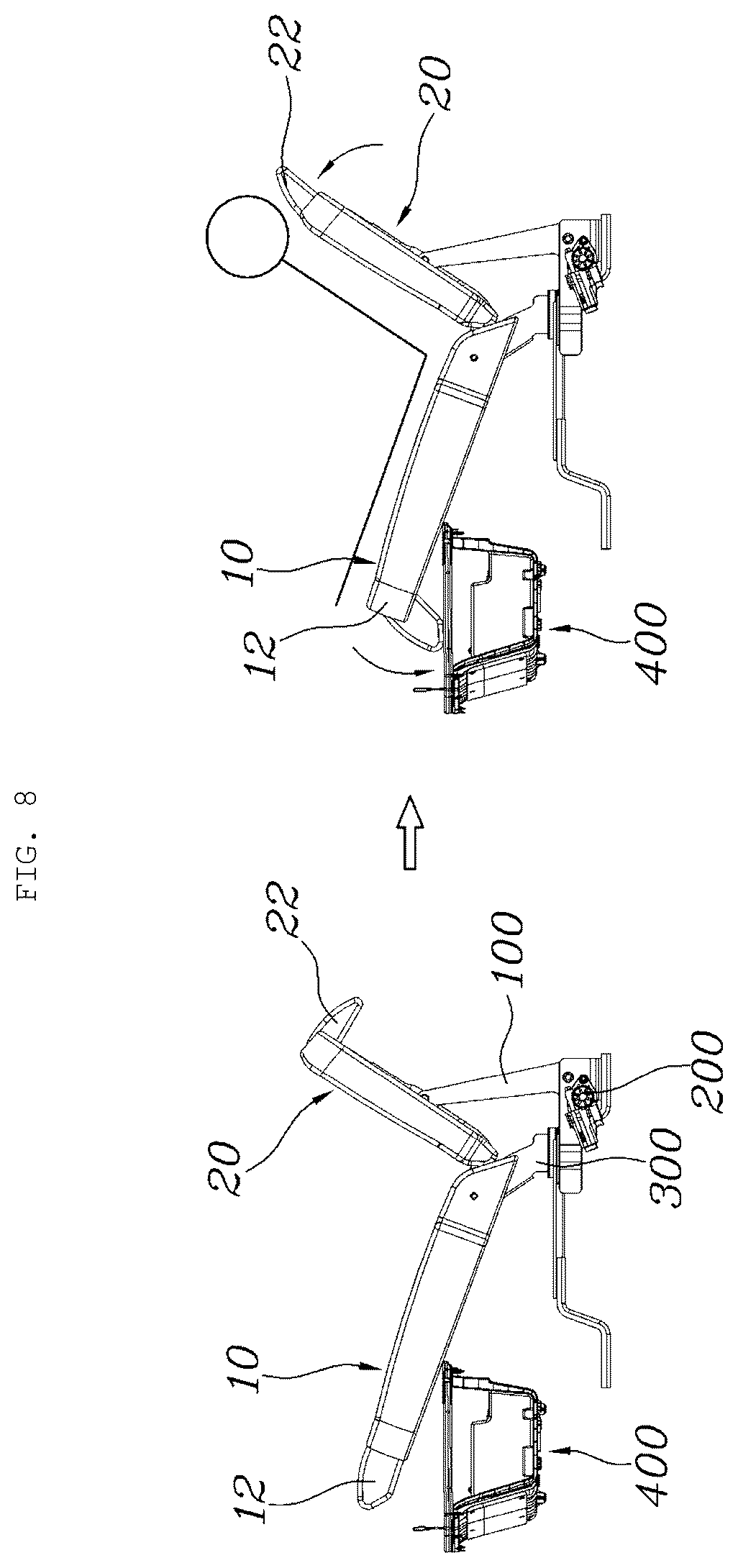 Patent US12128799 Figure 8 – Relax mode implementable vehicle seat