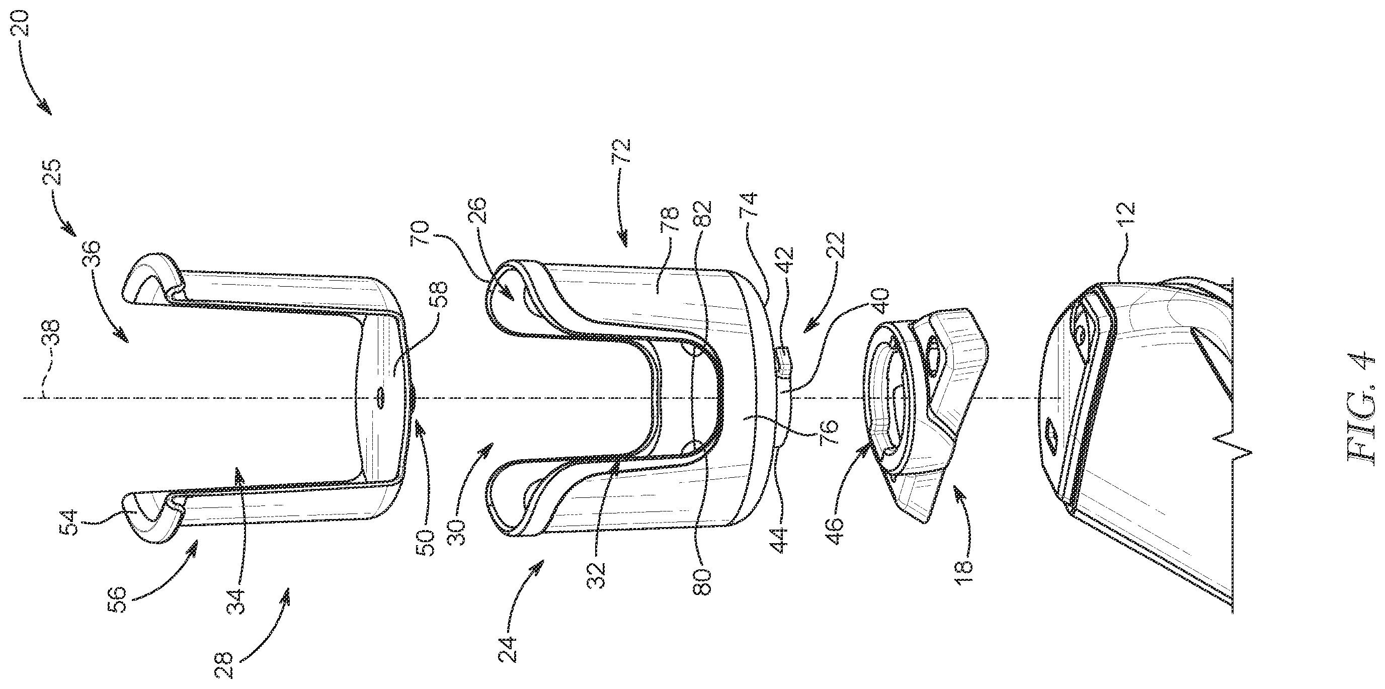 Patent US12128808 Figure 2 – Cupholder for a juvenile seat
