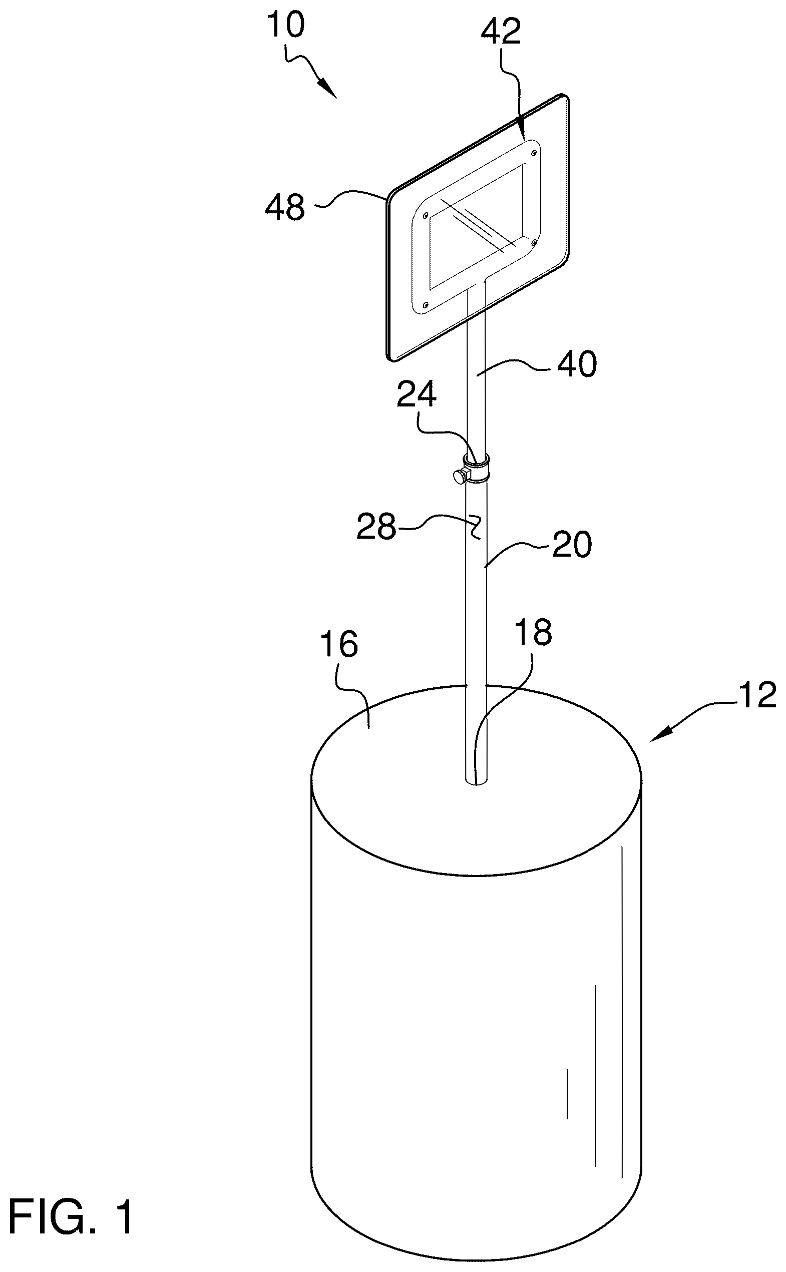 Patent US12128830 — Personal electronic mounting device — Figure 1