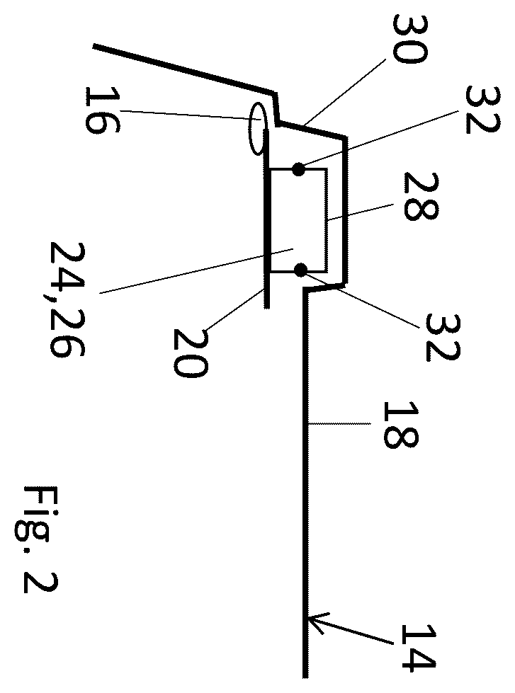 Patent US12128831 Figure 2 – Roof module for a motor vehicle, comprising a sensor module having a housing