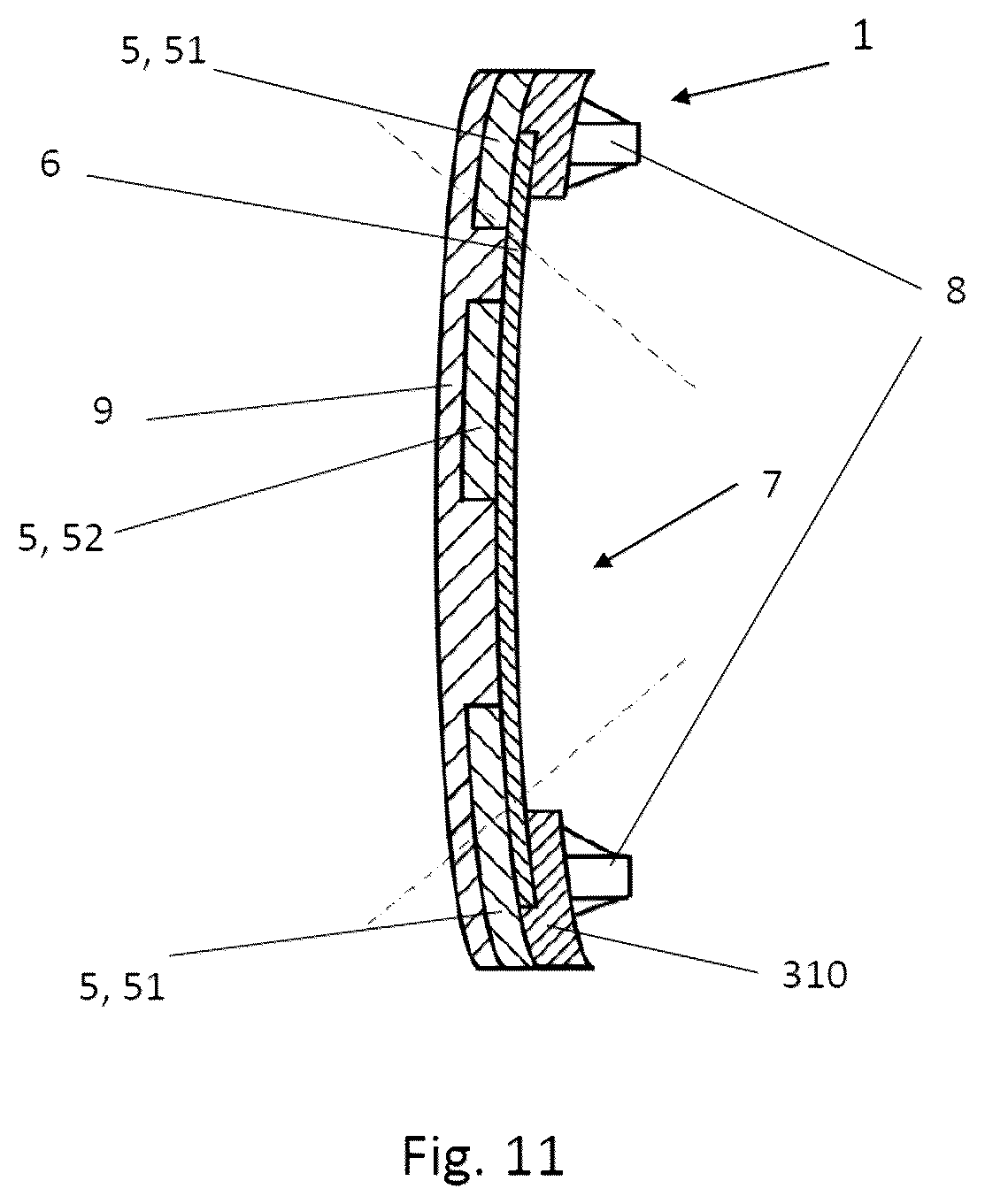 Patent US12128832 Figure 8 – Radome for vehicles