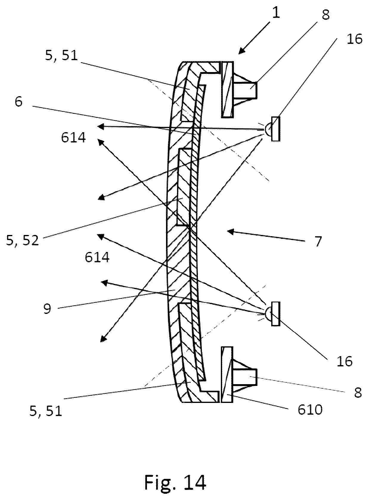 Patent US12128832 Figure 11 – Radome for vehicles