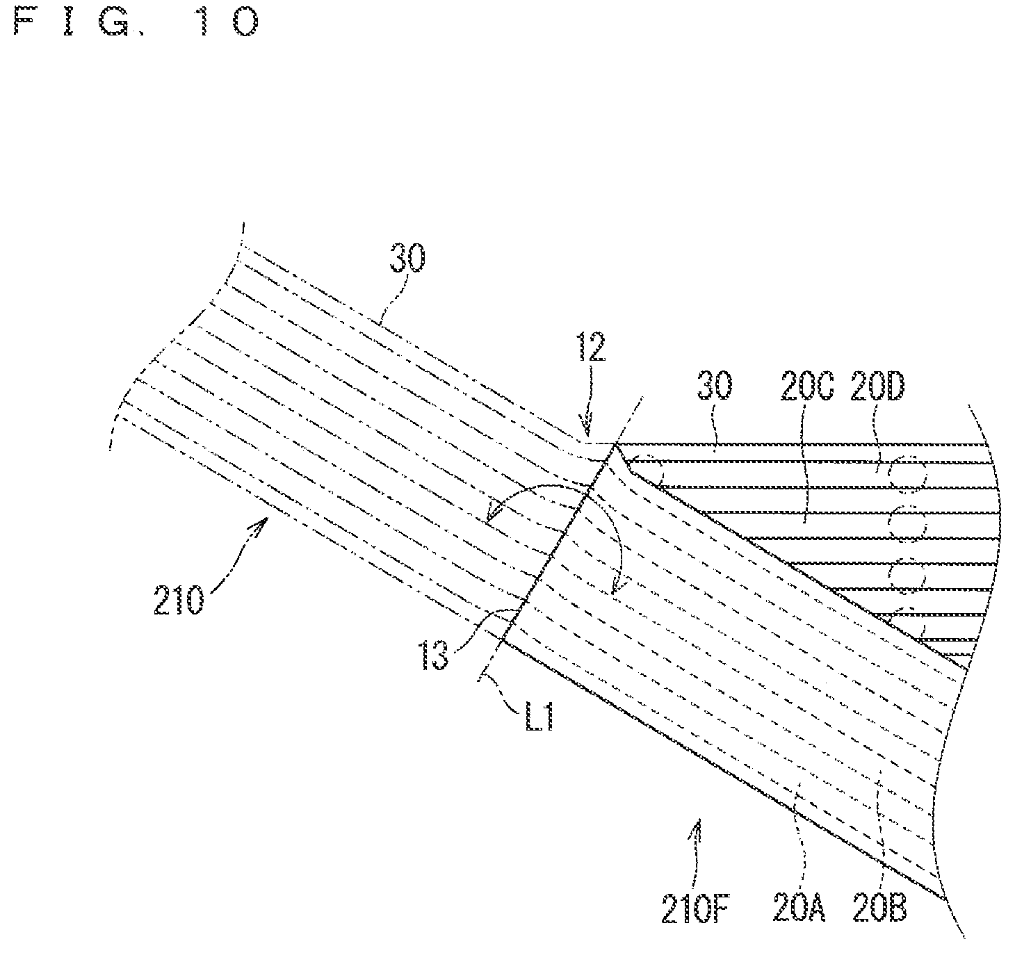 Patent US12128835 Figure 6 – Wiring member with route bending