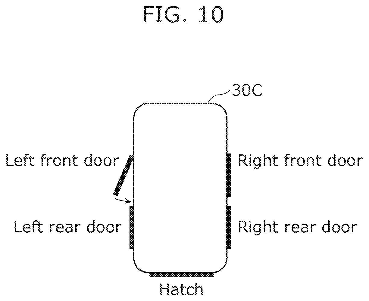 Patent US12128843 Figure 9 – Occupied seat detection device, occupied seat detection method, and non-transitory computer-readable recording medium