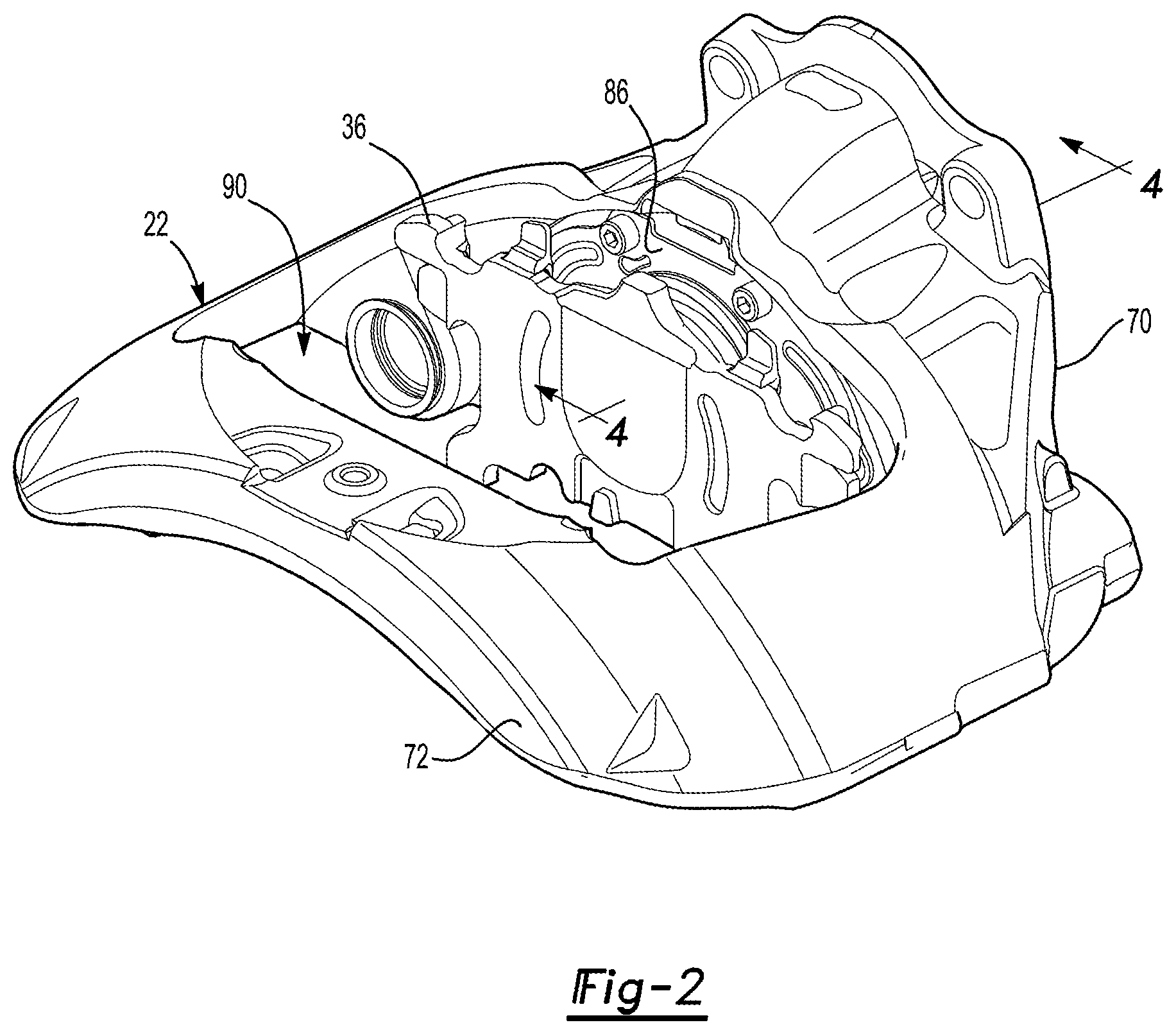 Patent US12128864 Figure 2 – System and method of checking sealing of a brake caliper housing