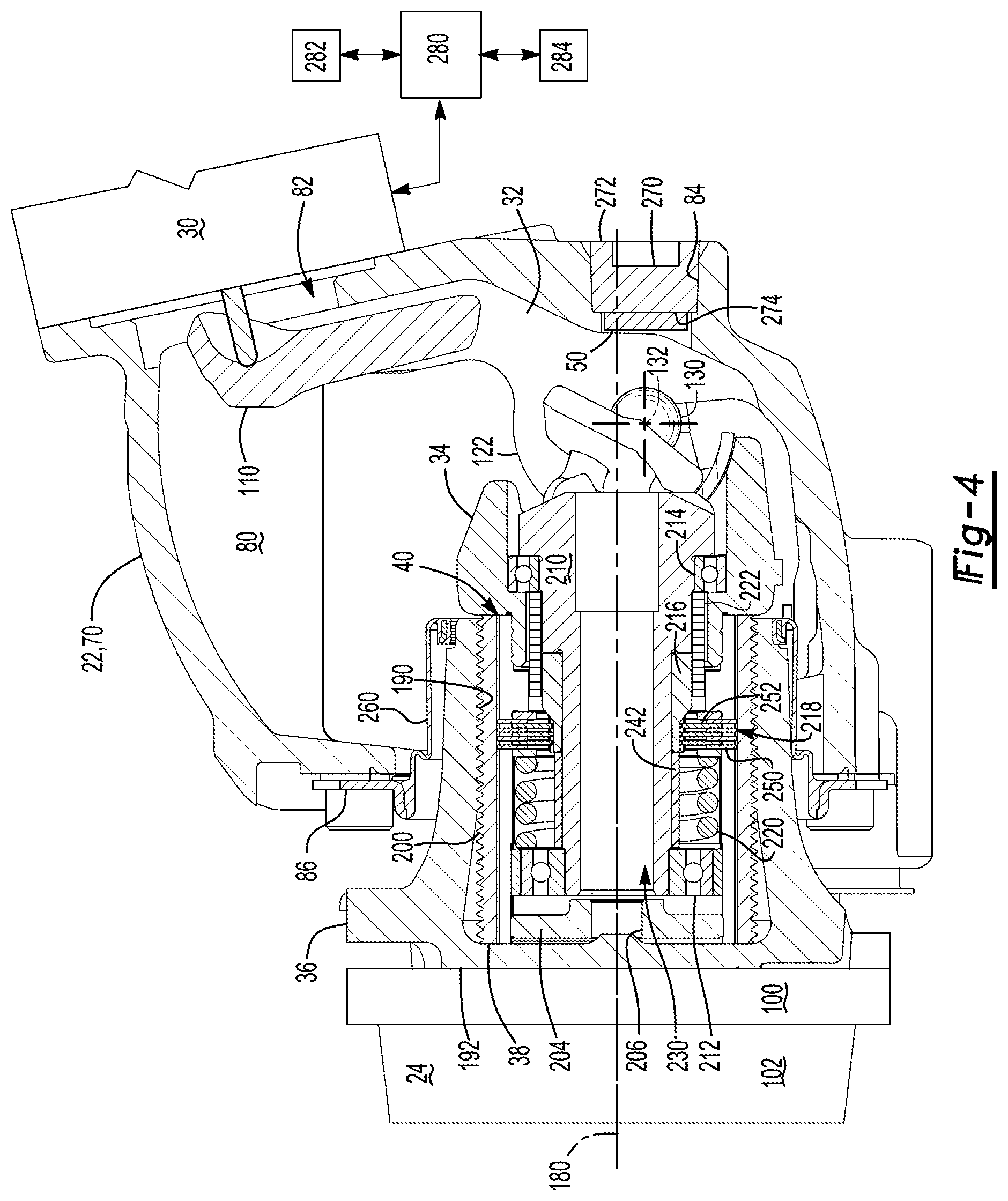 Patent US12128864 Figure 4 – System and method of checking sealing of a brake caliper housing