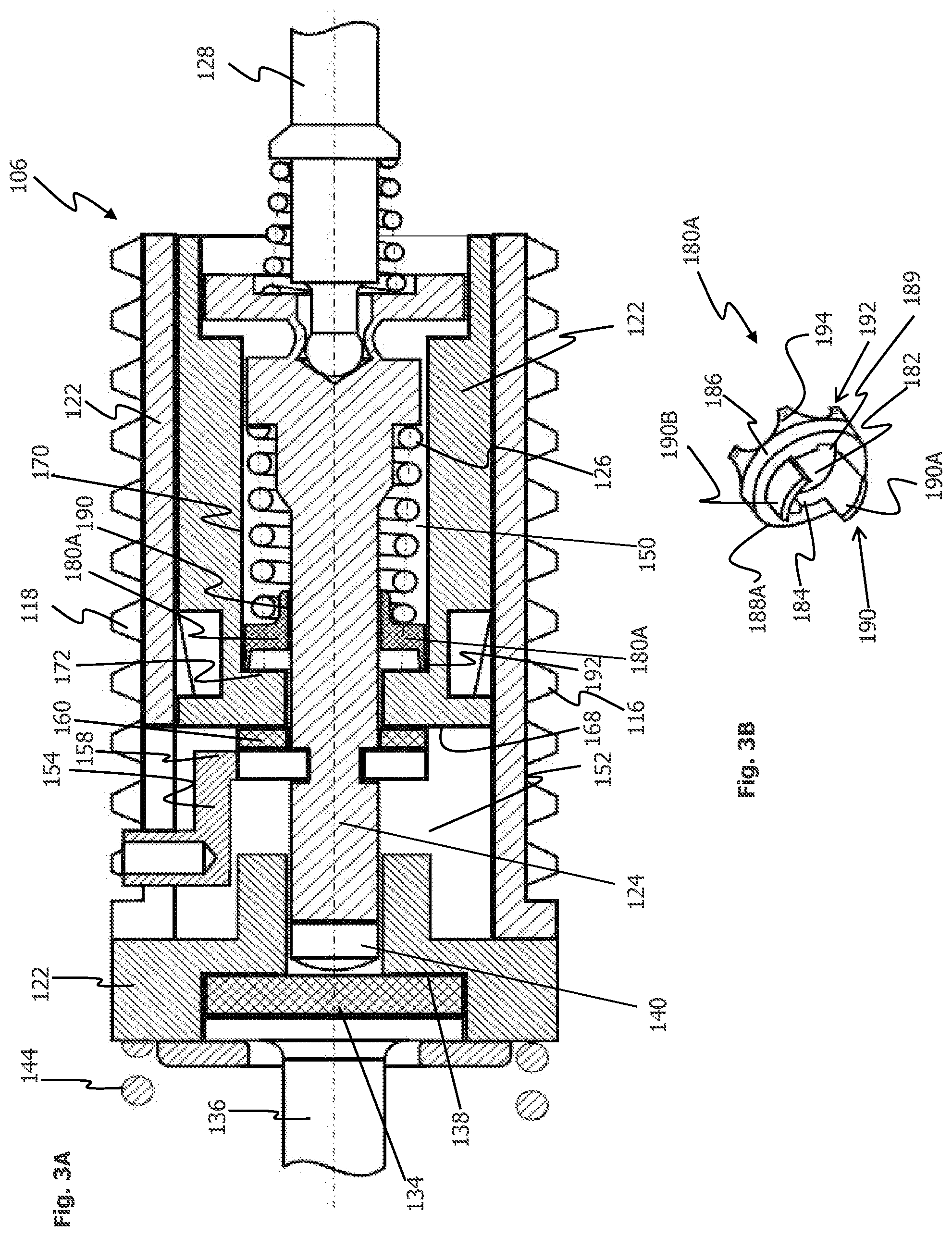 Patent US12128866 Figure 3 – Electrically activatable actuating unit for a motor vehicle brake system, brake booster having such an electrically activatable actuating unit and motor vehicle brake system having such a brake booster