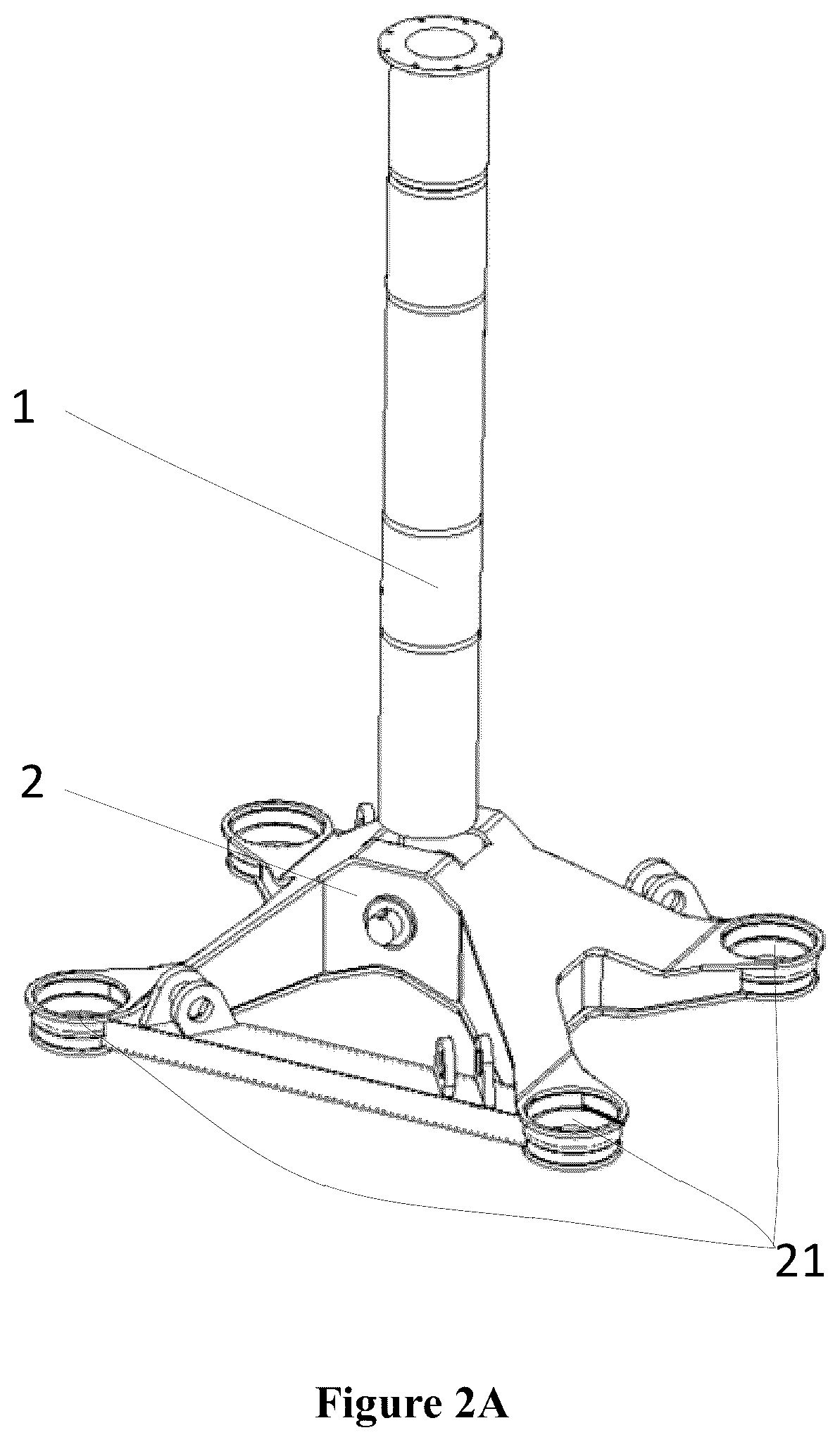 Patent US12128935 Figure 2 – Train suspension device and suspended monorail train
