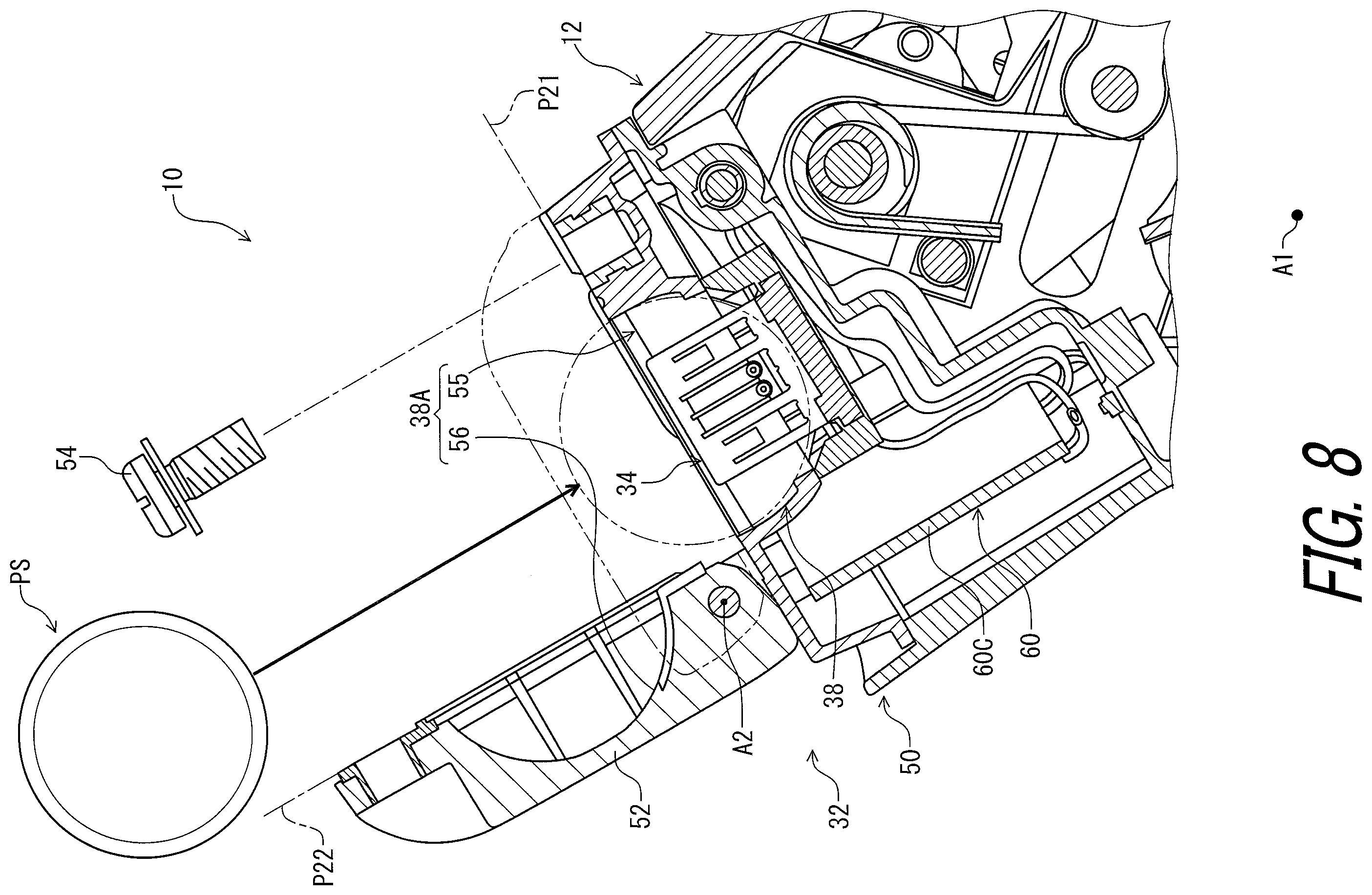 Patent US12128979 Figure 8 – Electric device and operating device for human-powered vehicle