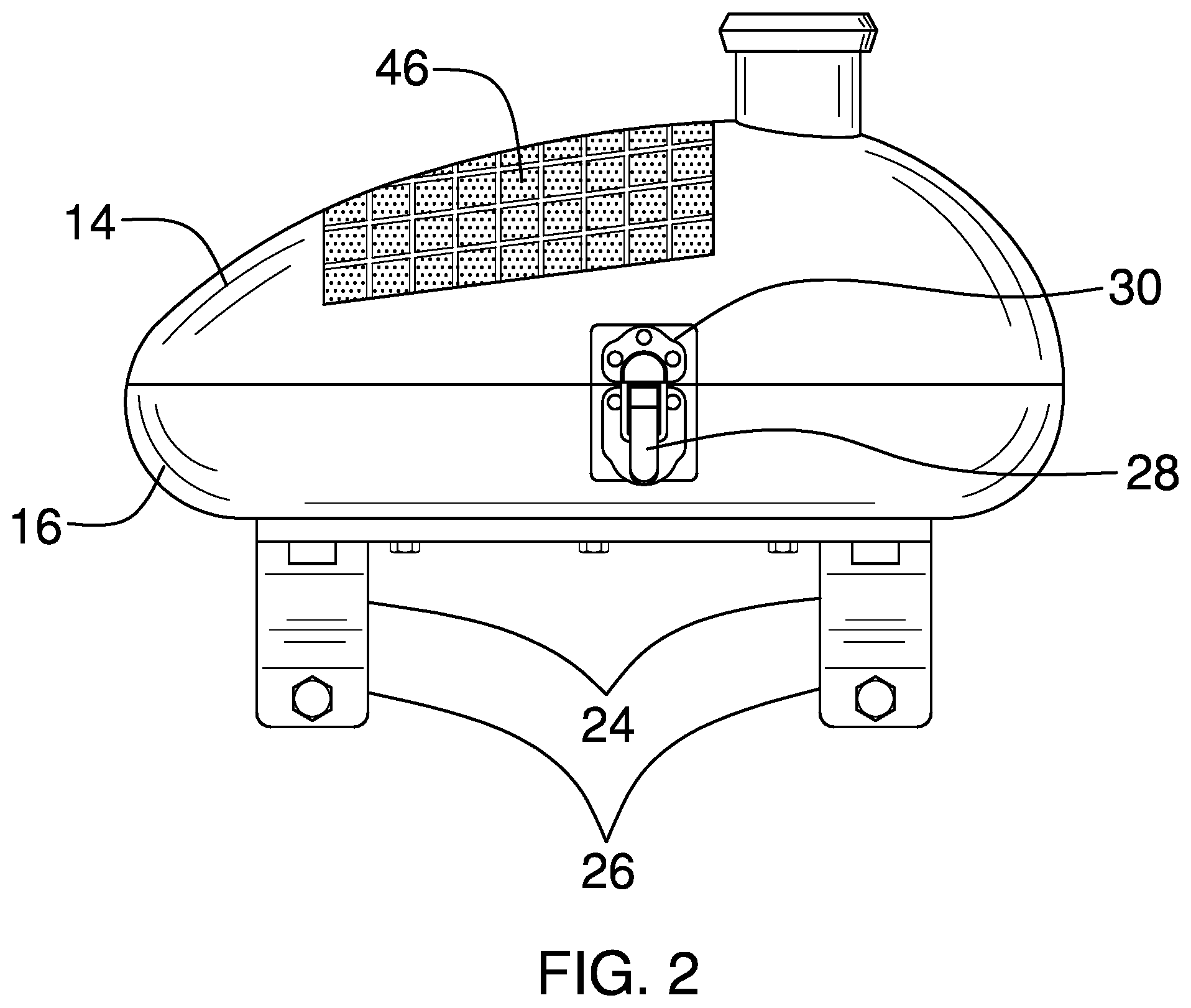 Patent US12128981 Figure 2 – Bicycle mounted storage device