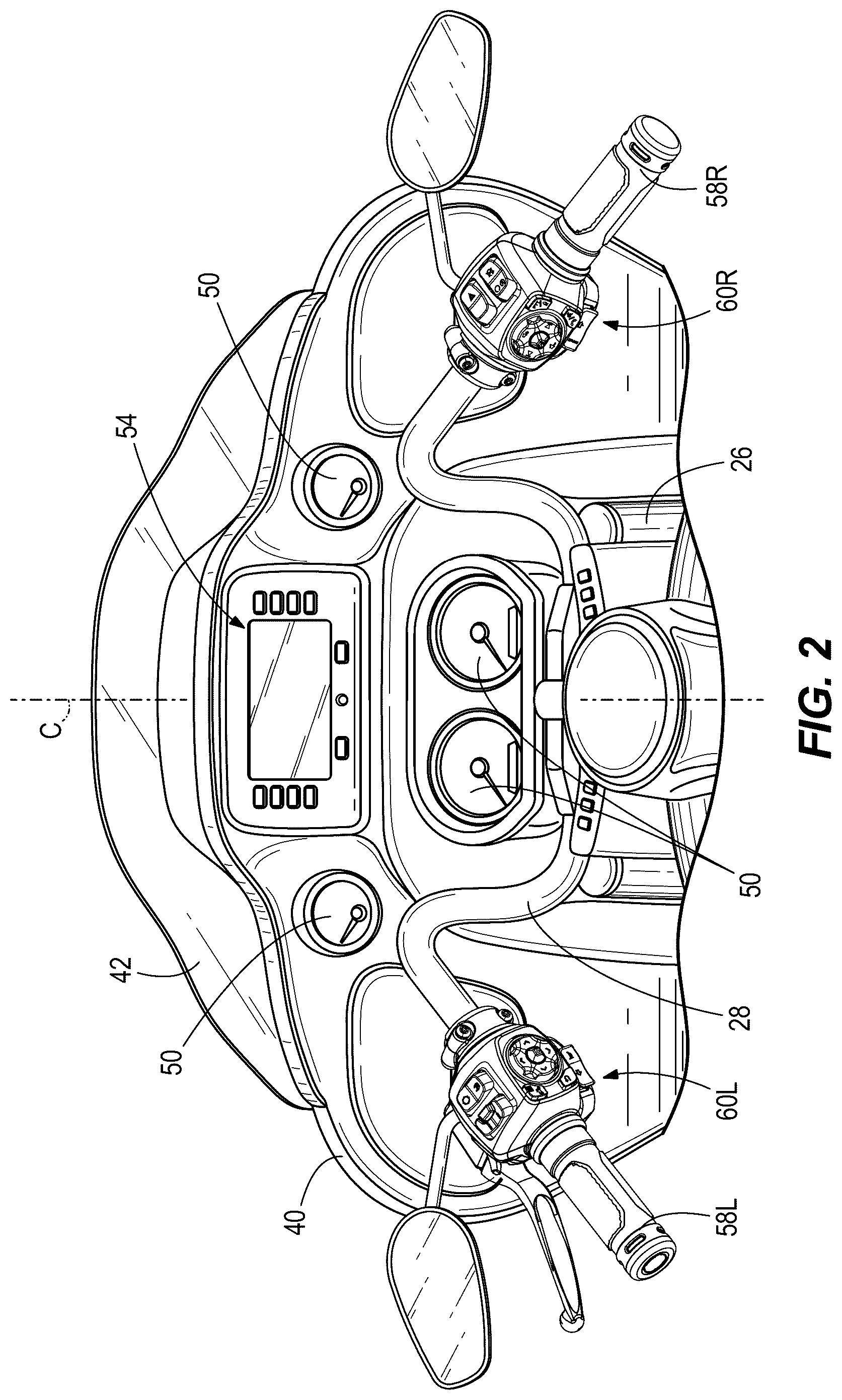 Patent US12128984 Figure 2 – Multi-function hand control for vehicle