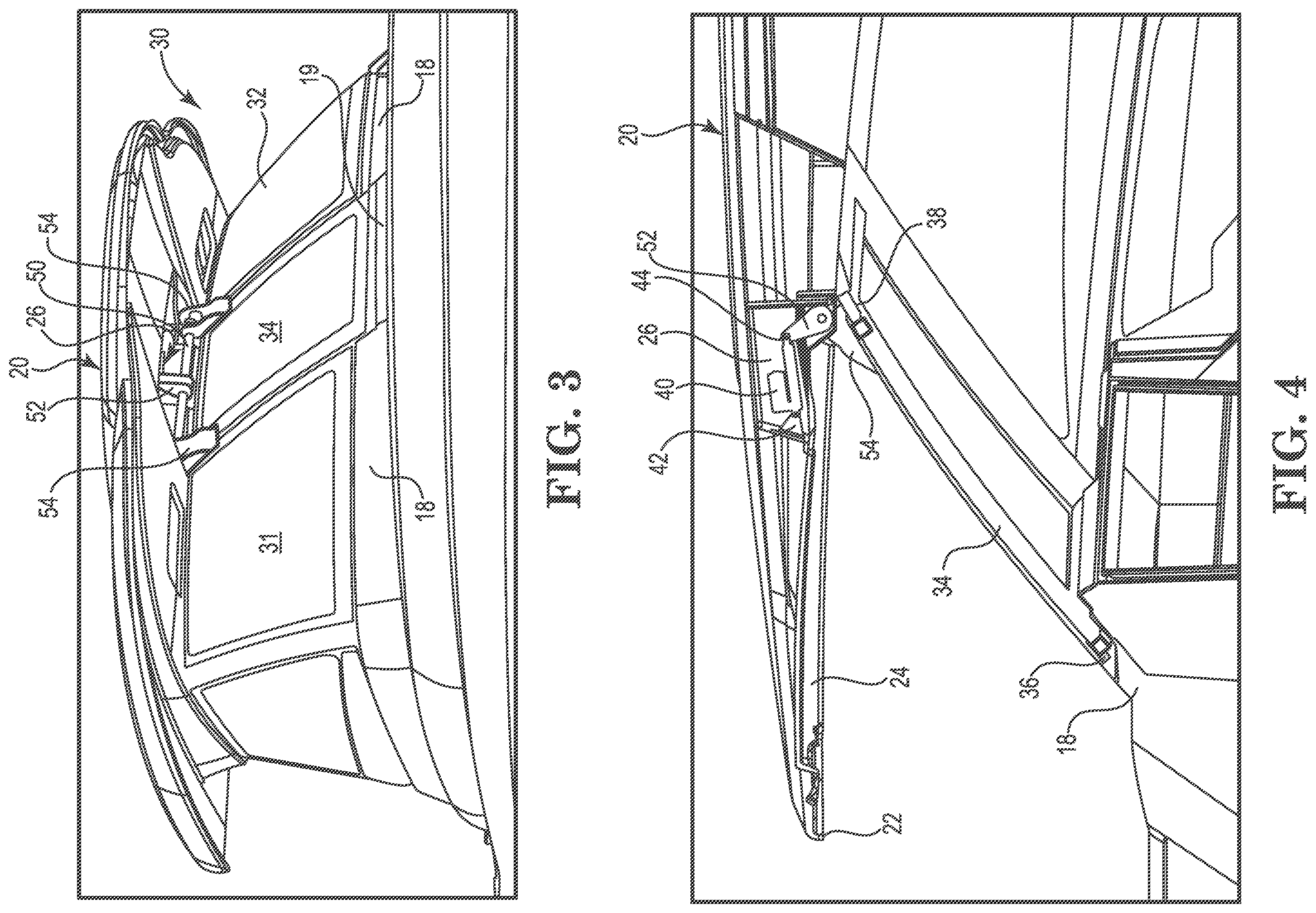 Patent US12128990 Figure 2 – Windshield system for boats