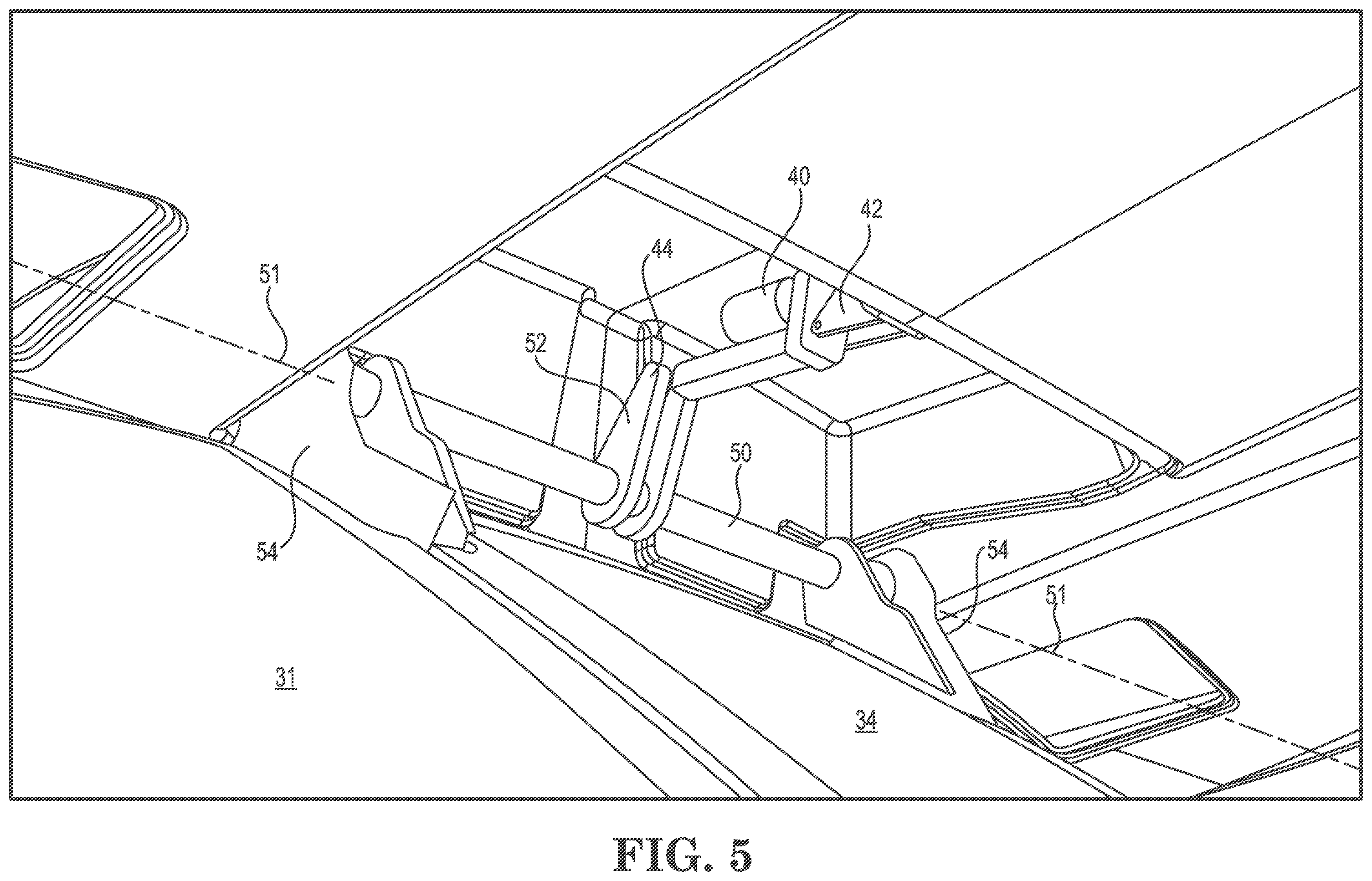 Patent US12128990 Figure 3 – Windshield system for boats