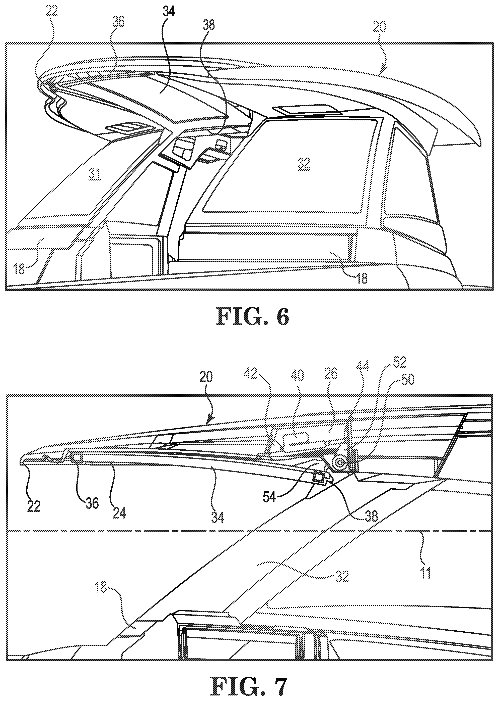 Patent US12128990 Figure 4 – Windshield system for boats