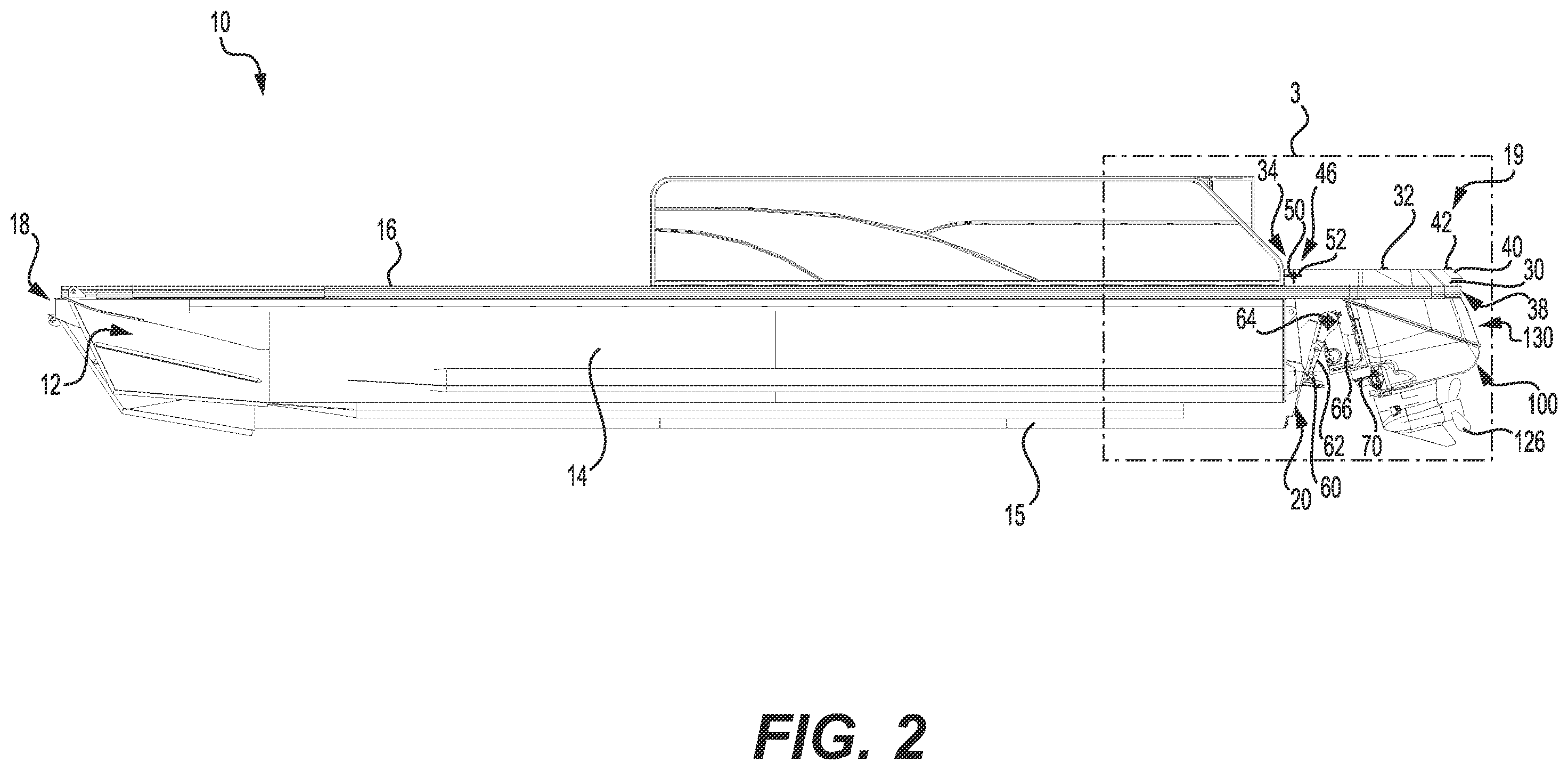 Patent US12129003 Figure 2 – Boat with a transom
