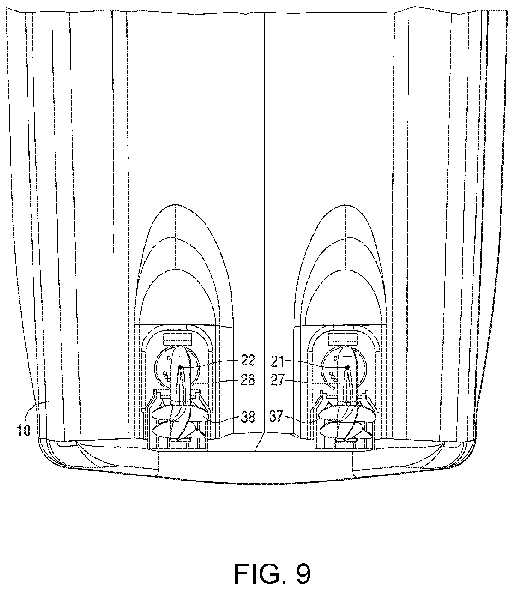 Patent US12129006 Figure 5 – Marine vessel with gyroscope-assisted joystick maneuvering