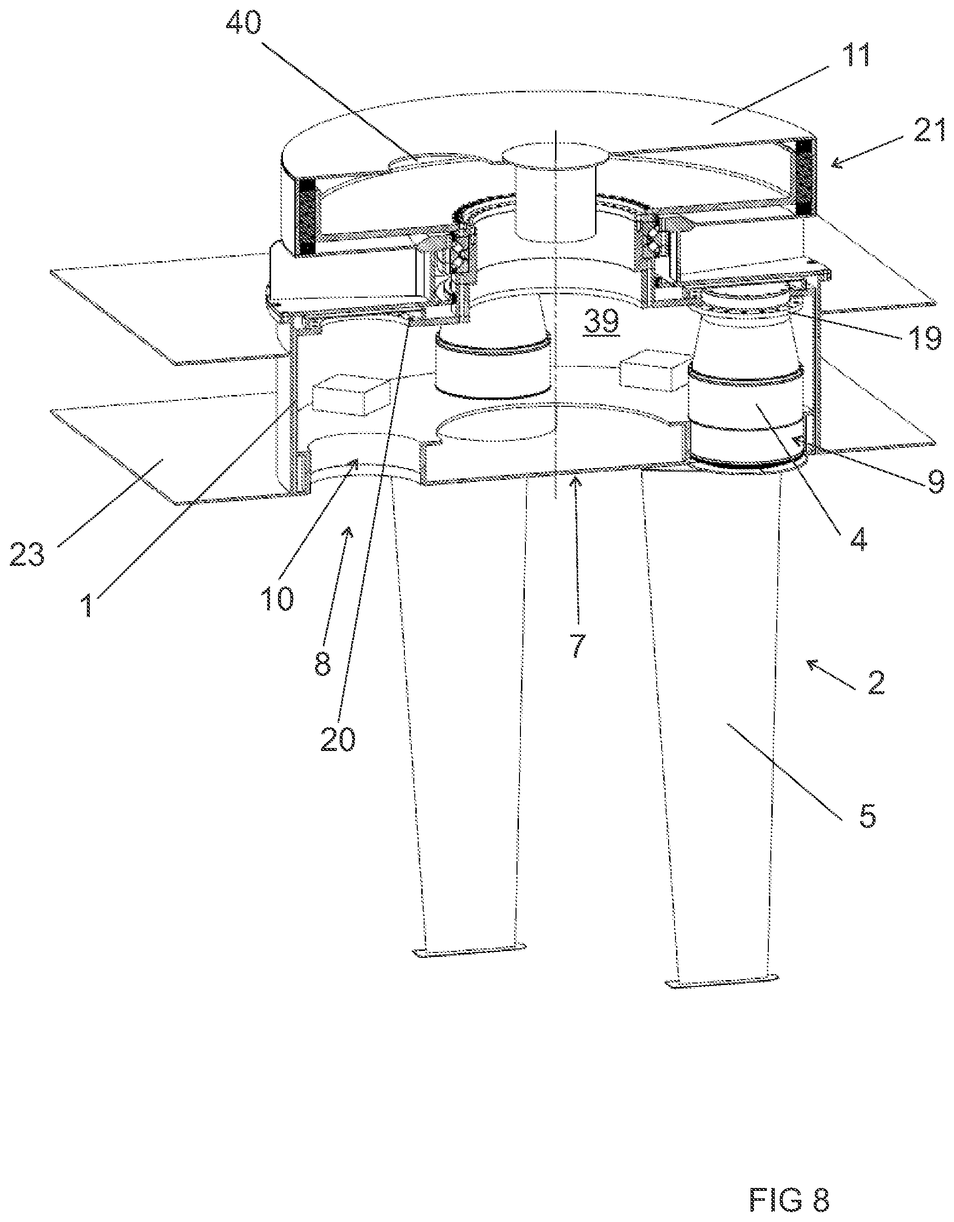 Patent US12129008 Figure 8 – Marine propulsion unit