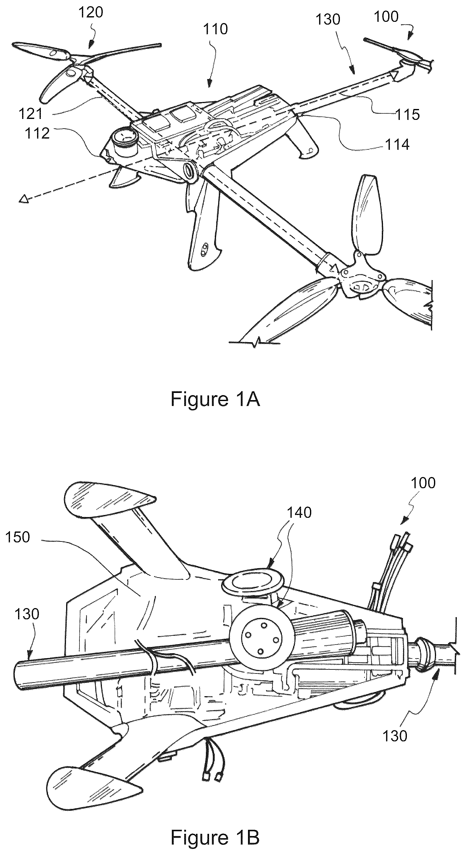 Patent US12129011 — Armed unmanned aerial vehicle and methods of use thereof — Figure 1