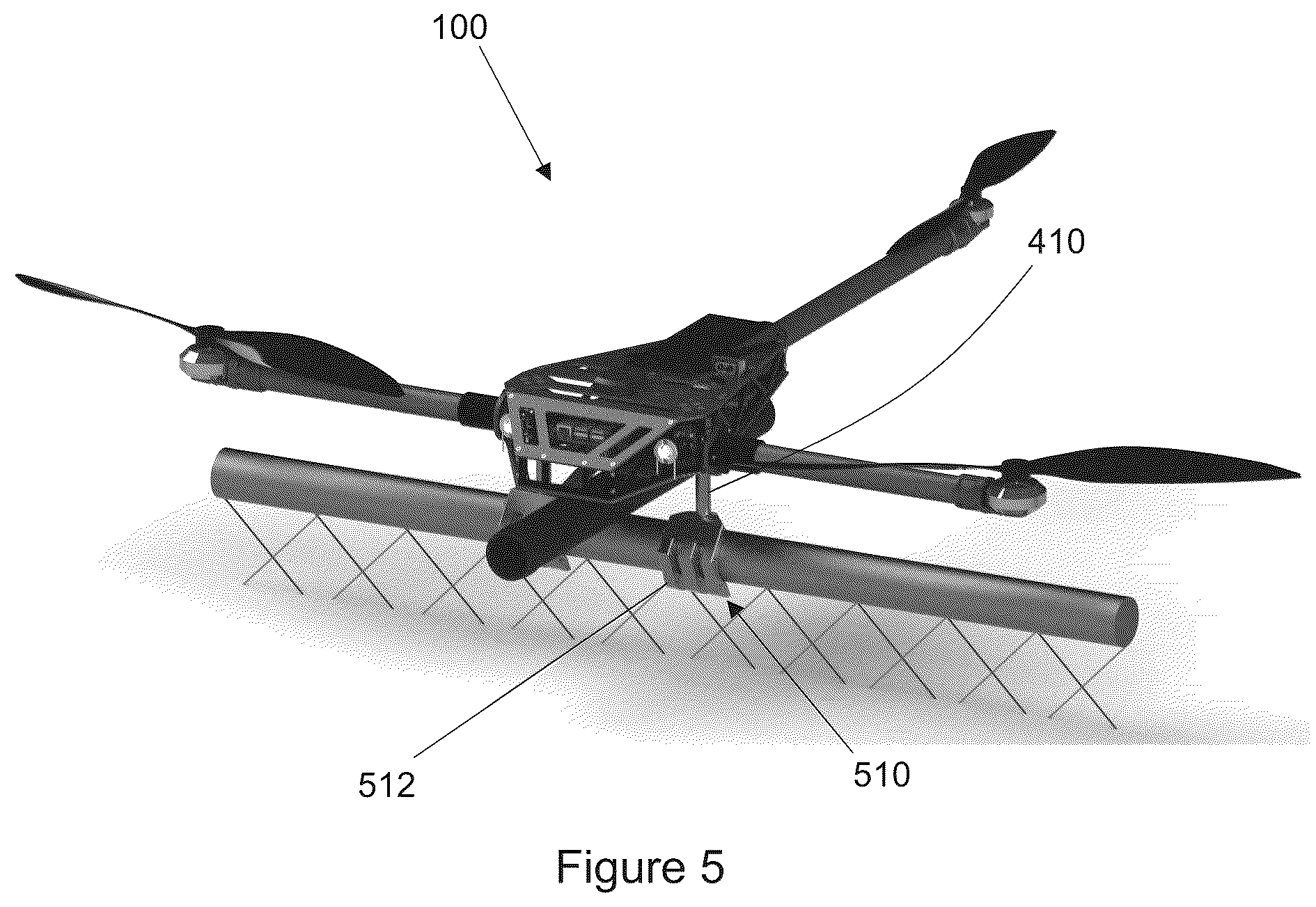 Patent US12129011 Figure 5 – Armed unmanned aerial vehicle and methods of use thereof