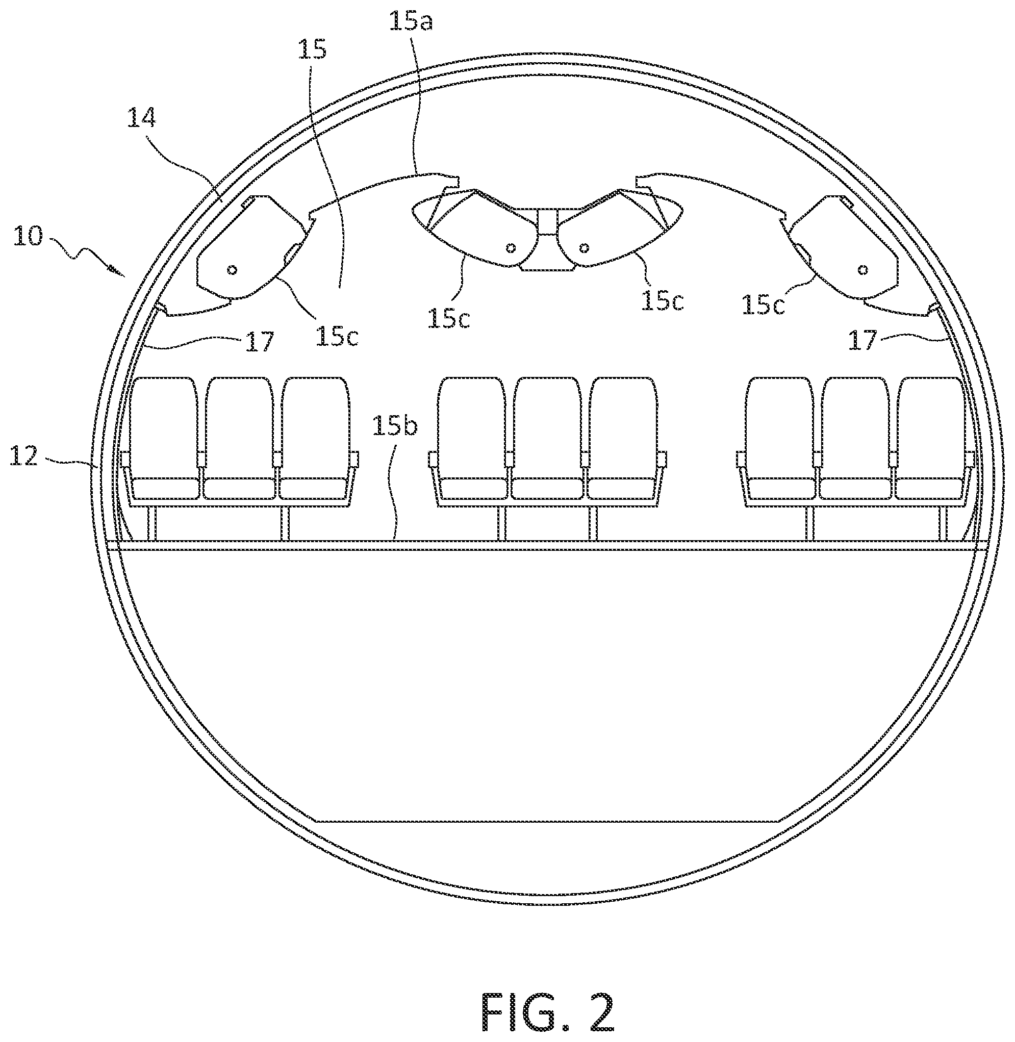 Patent US12129012 Figure 2 – Aircraft cabin seal