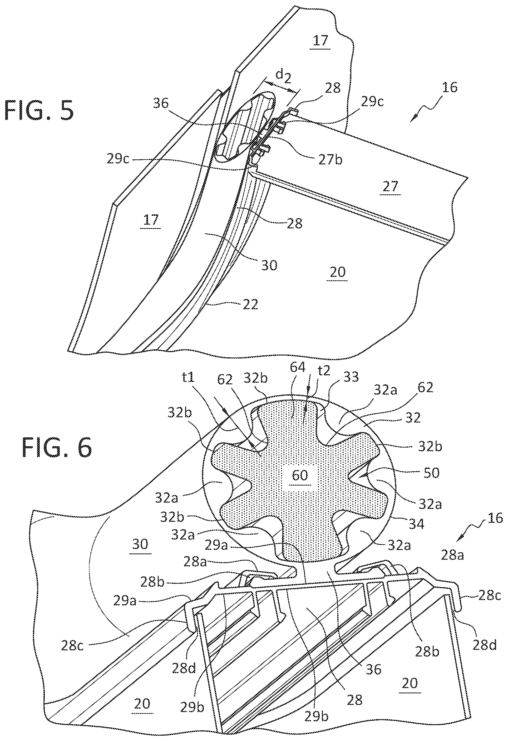 Patent US12129012 Figure 5 – Aircraft cabin seal