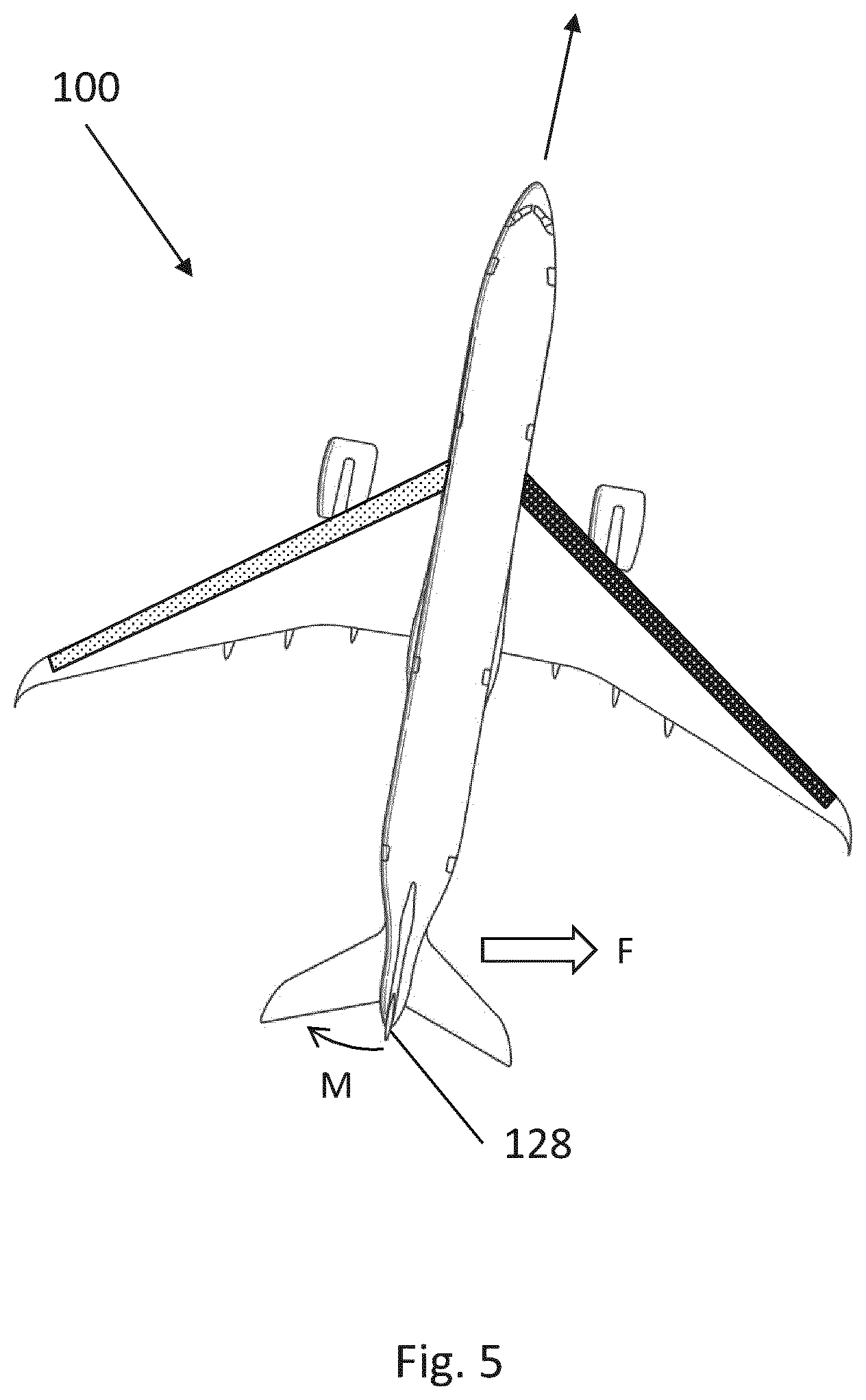 Patent US12129018 Figure 5 – Active drag control system for an aircraft