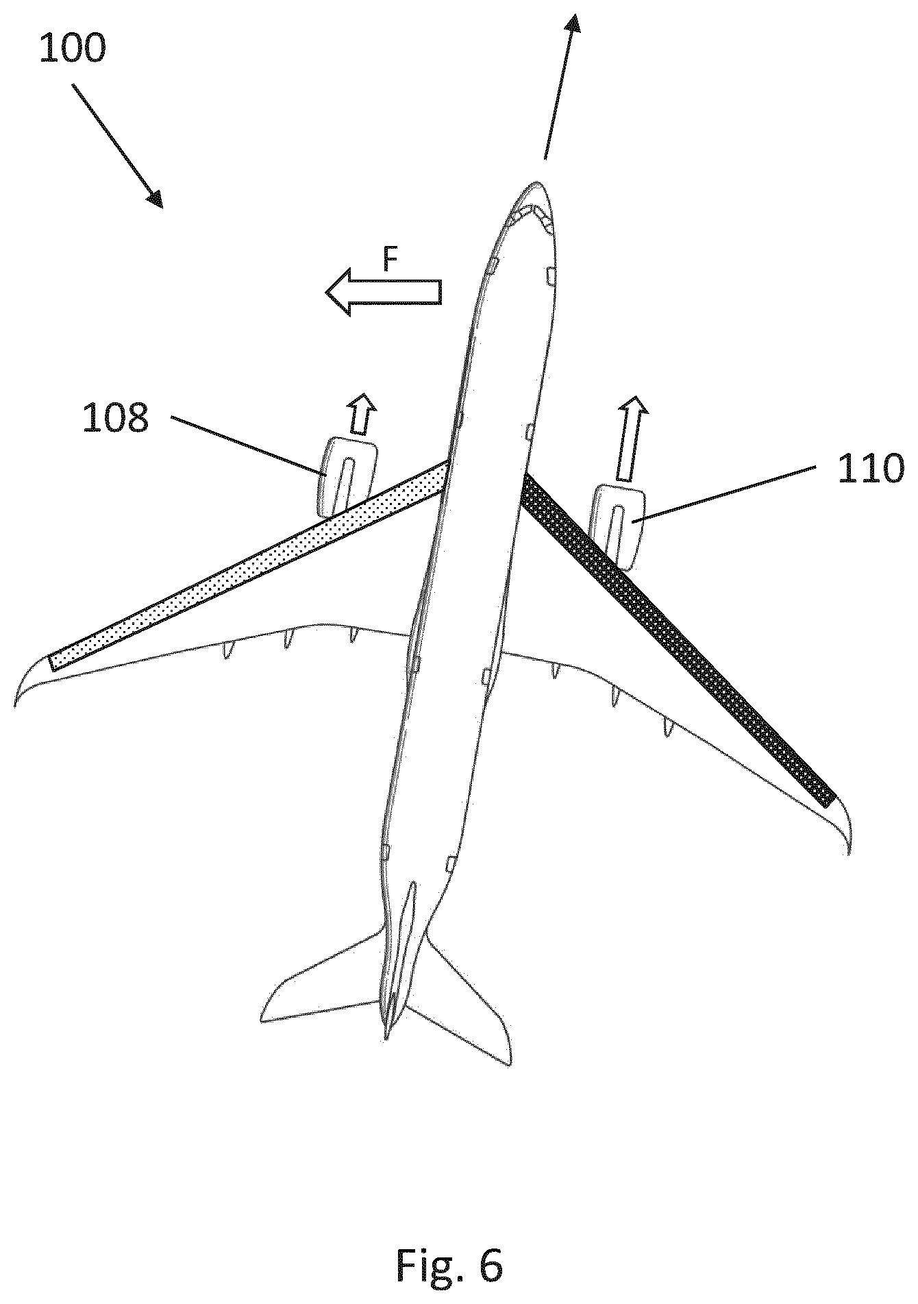Patent US12129018 Figure 6 – Active drag control system for an aircraft
